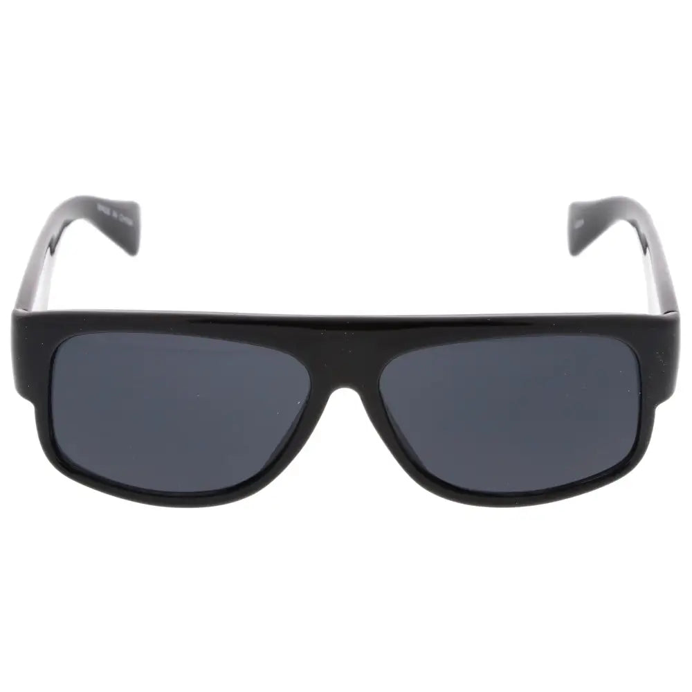 Black rectangular sunglasses with dark gray lenses and a sleek modern design 400a set of 12
