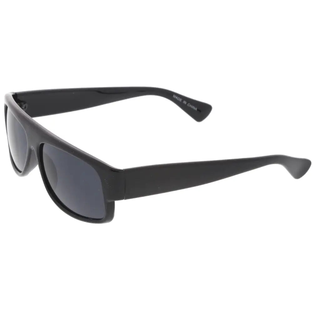 Black plastic-framed sunglasses with dark gray lenses in a set of 12, model 400A