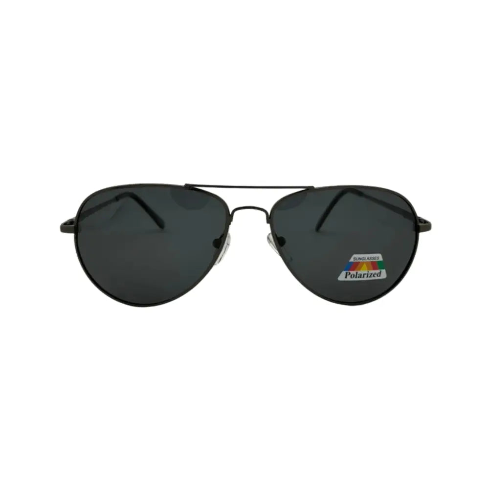Assorted polarized aviator sunglasses with gunmetal, black, and gold metal frames featuring smoke, green, and brown lenses – UV400 protection