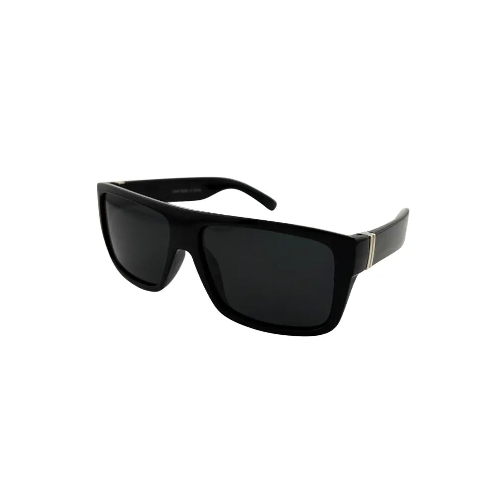 Black sunglasses on a white background
