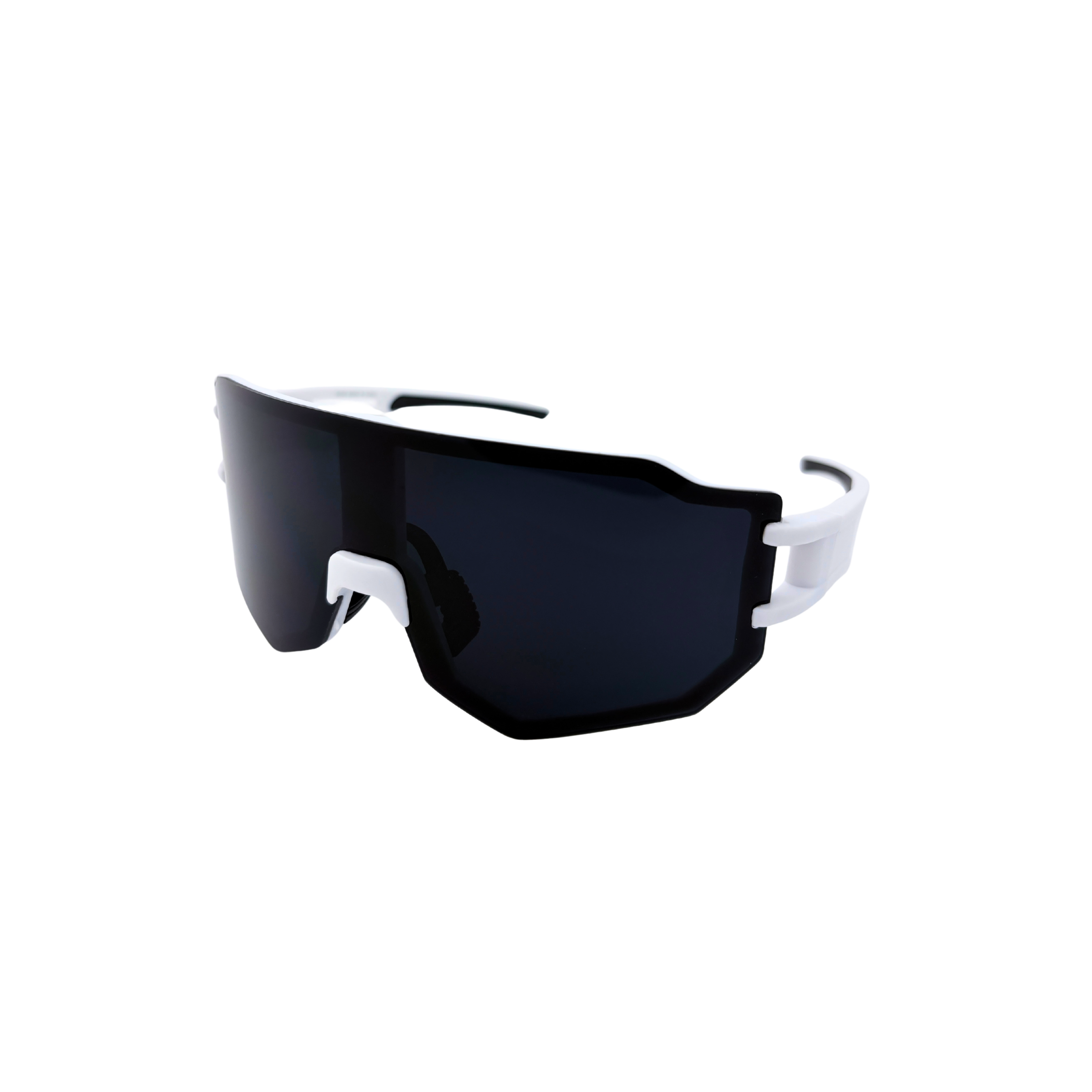 Sports sunglasses with white frames