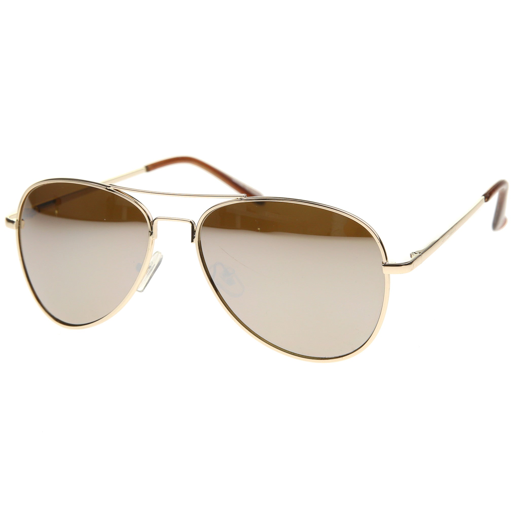 Stylish aviator sunglasses with metal frame and tinted lenses for a trendy, classic look.