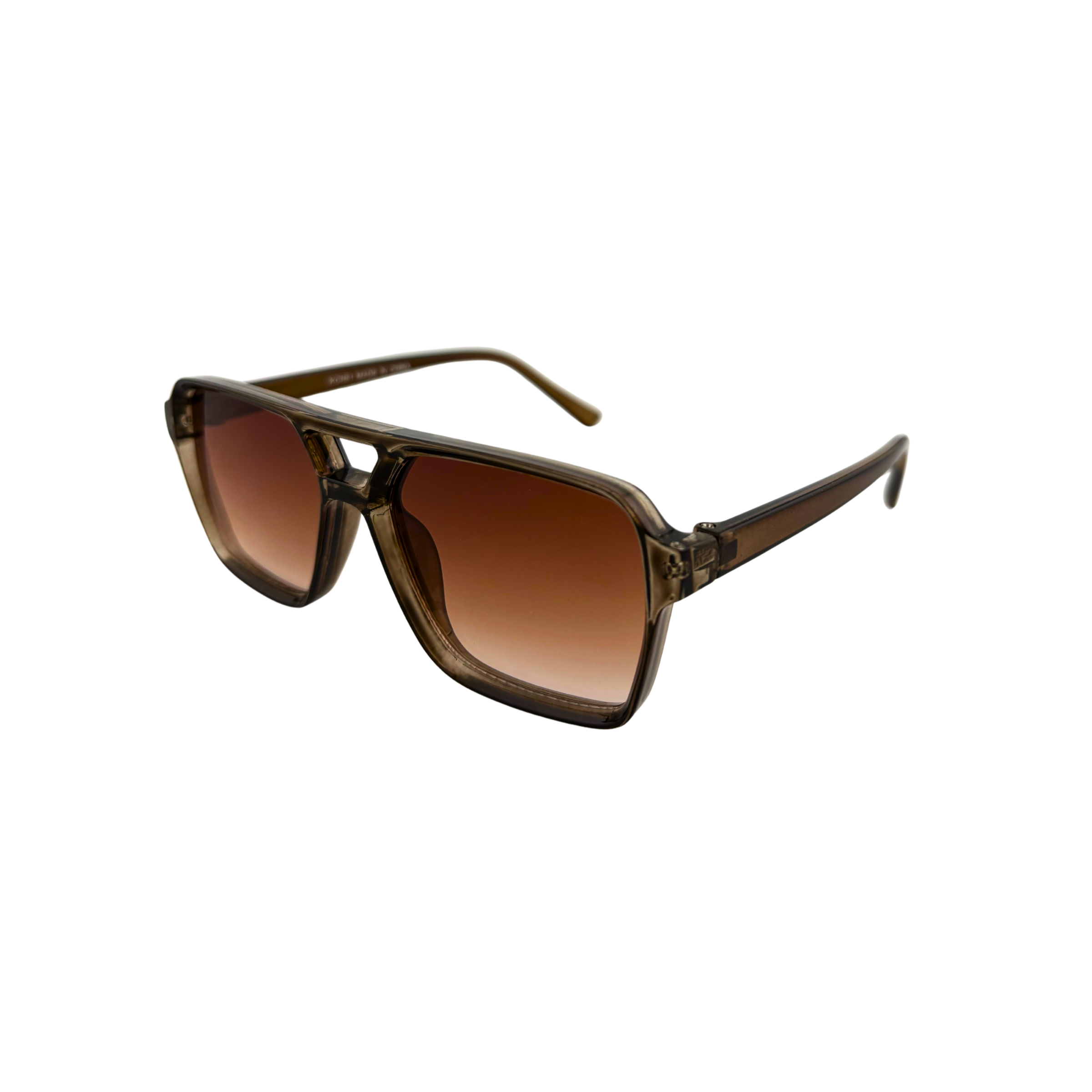 Brown sunglasses on a white background