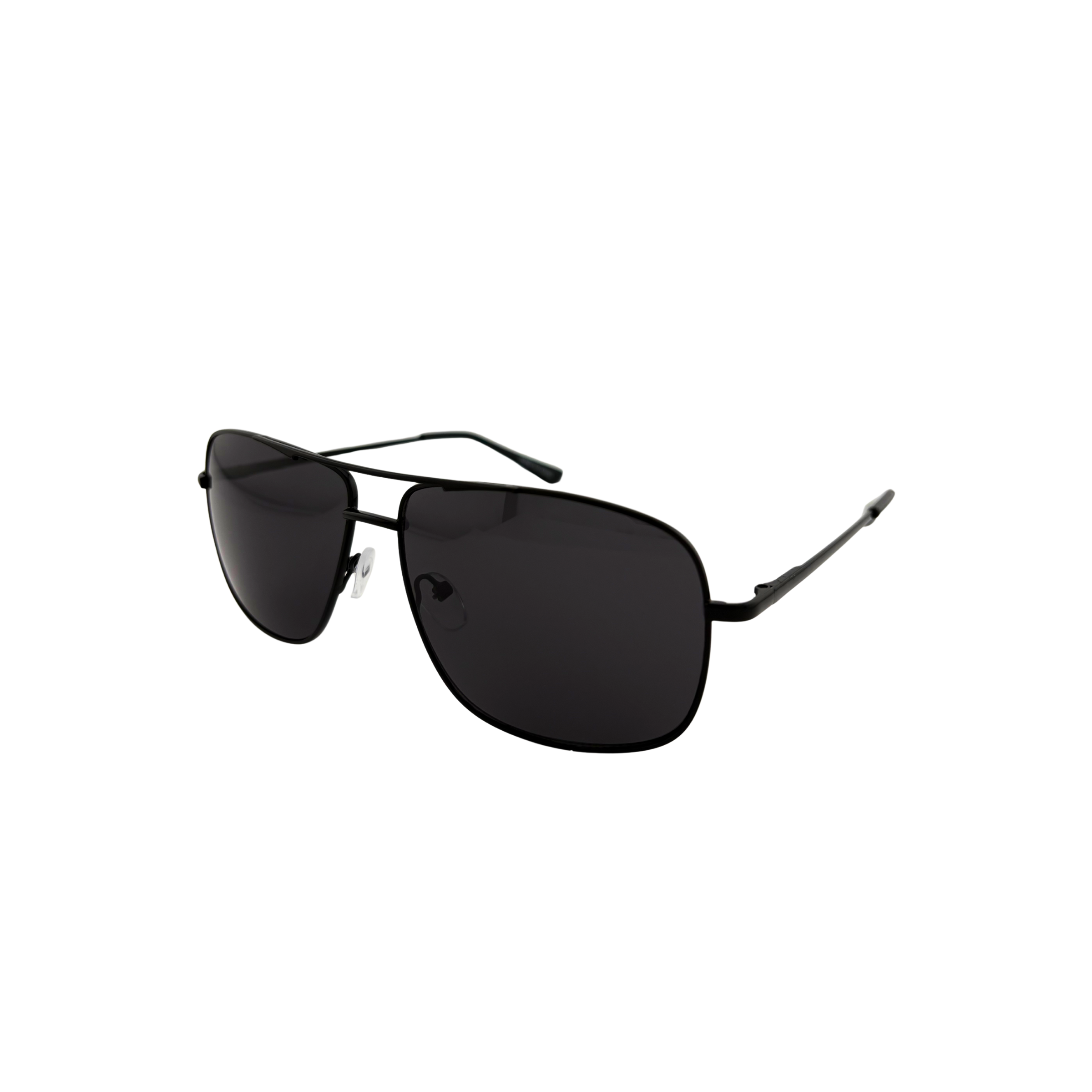 Black sunglasses on a white background