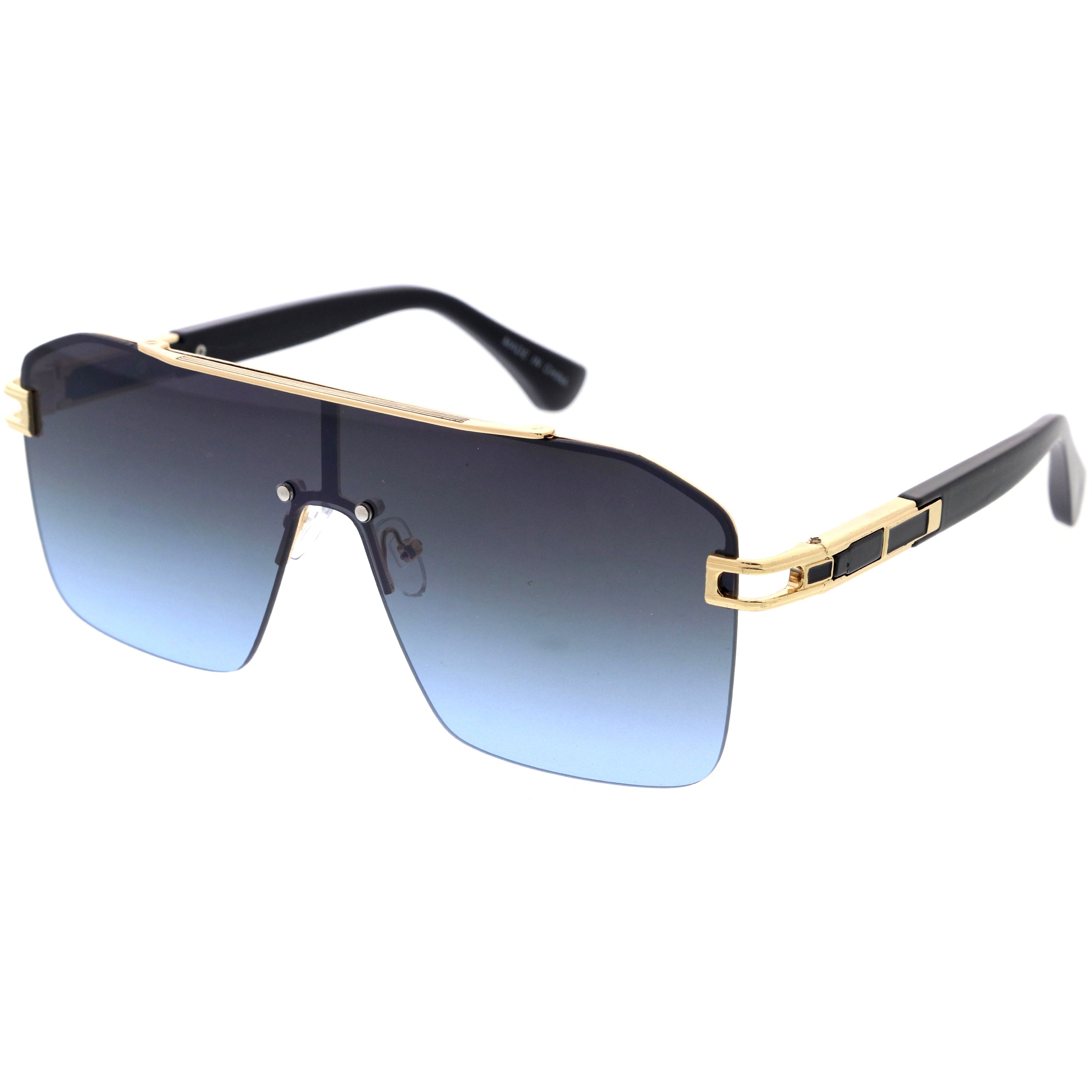 Metal sunglasses for men with a clean design and comfortable fit.