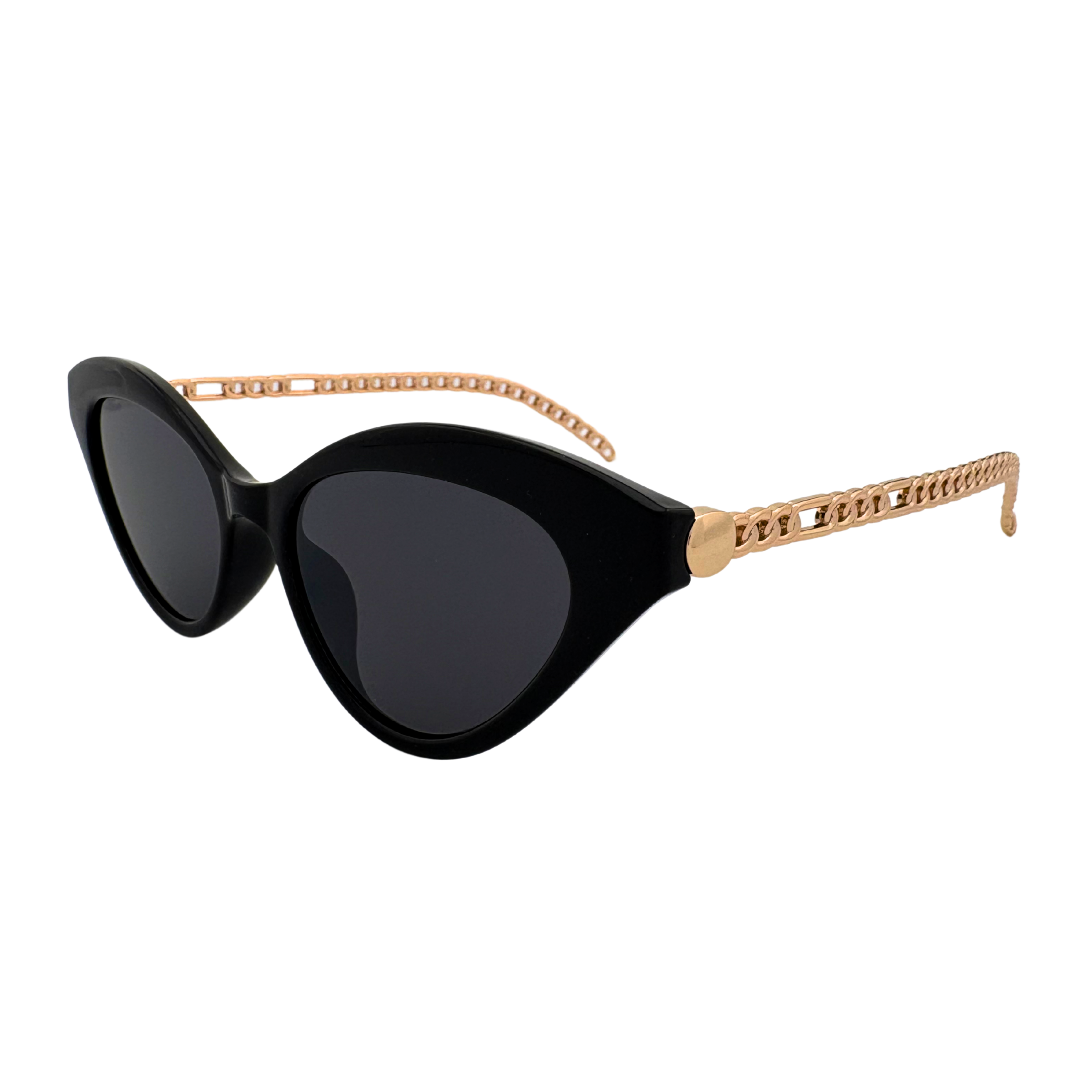 Stylish sunglasses with a sleek frame and tinted lenses, providing UV protection and a fashionable look for any occasion.