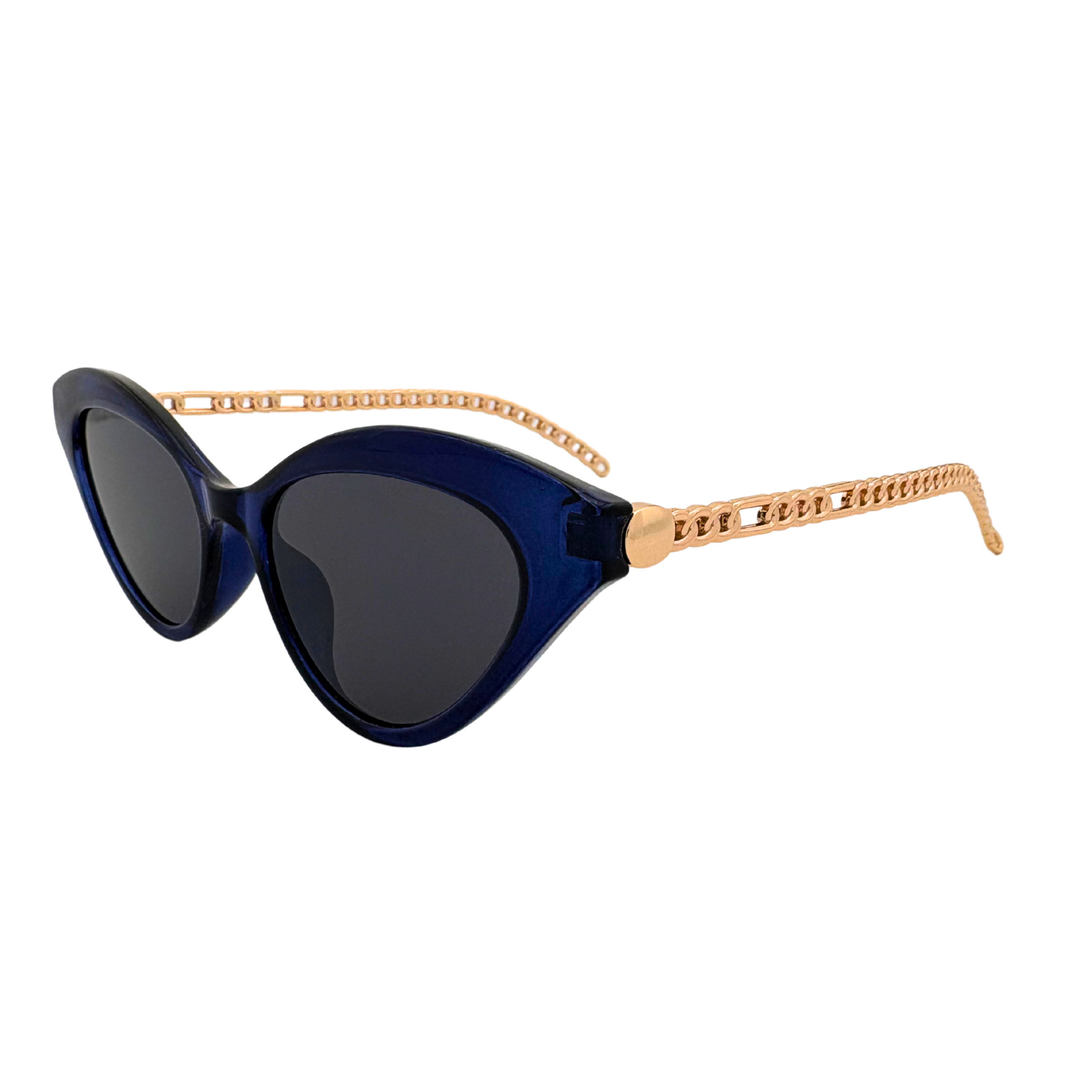 Stylish sunglasses with a sleek frame and tinted lenses, providing UV protection and a fashionable look for any occasion.