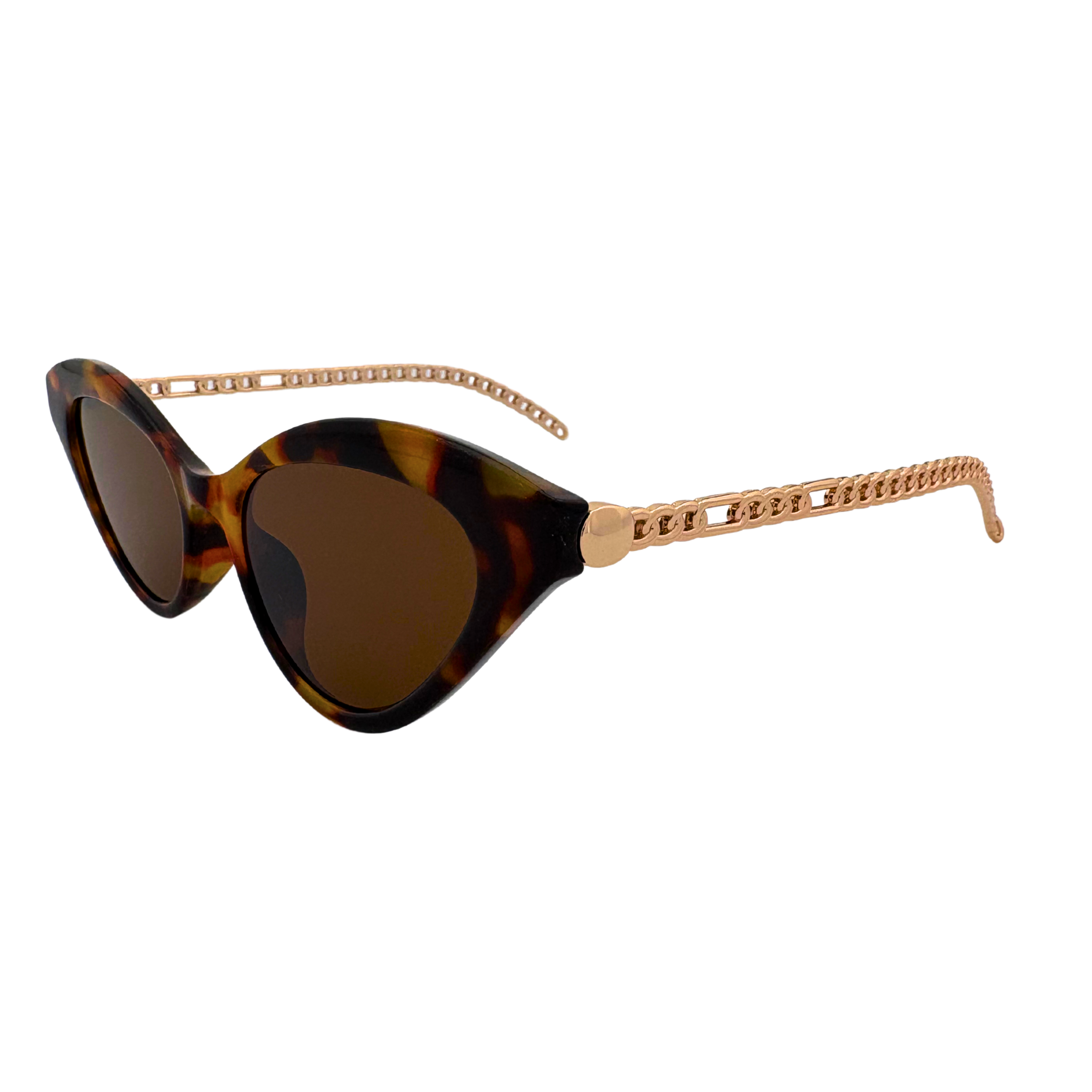 Stylish sunglasses with a sleek frame and tinted lenses, providing UV protection and a fashionable look for any occasion.