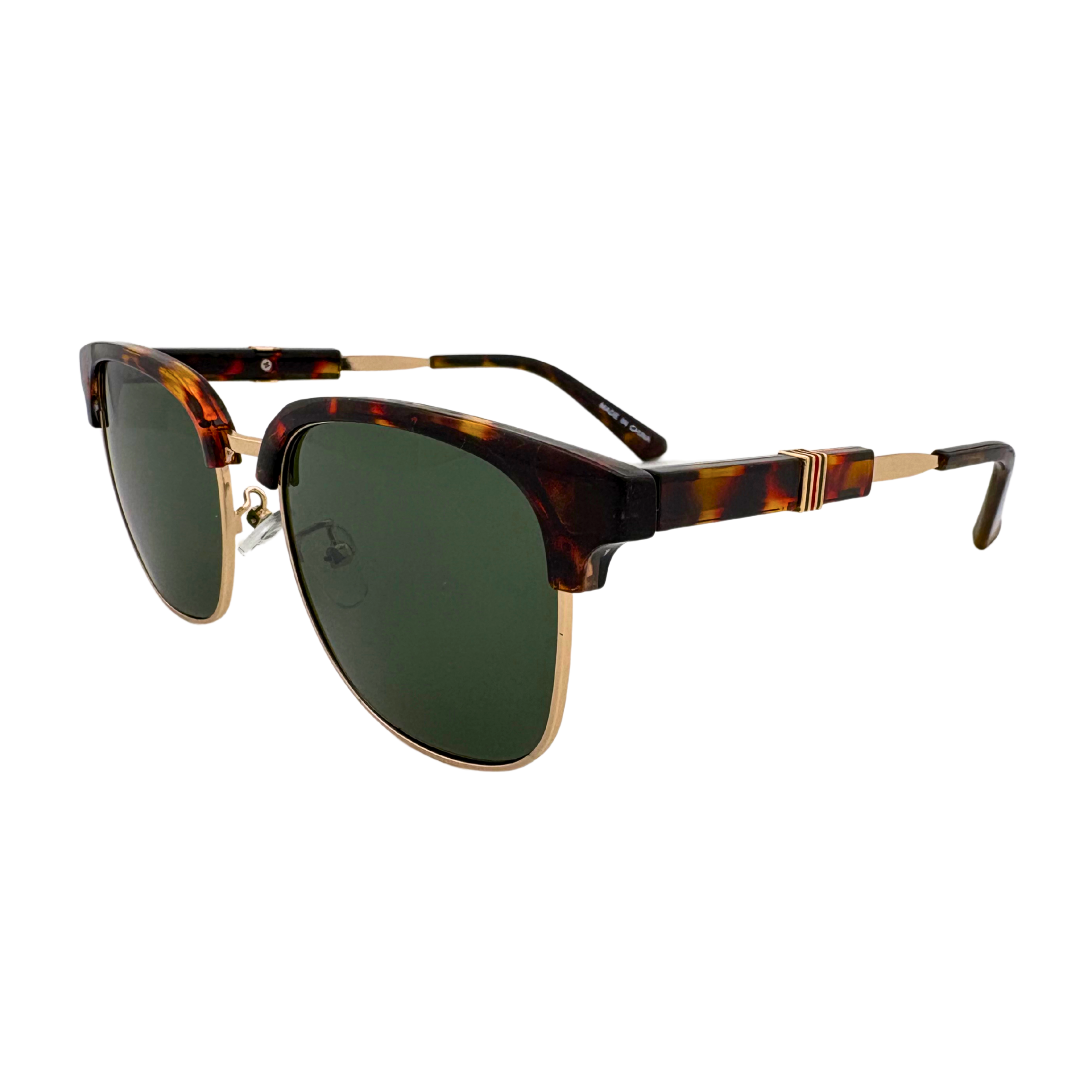 Stylish sunglasses with a sleek frame and tinted lenses, providing UV protection and a fashionable look for any occasion.