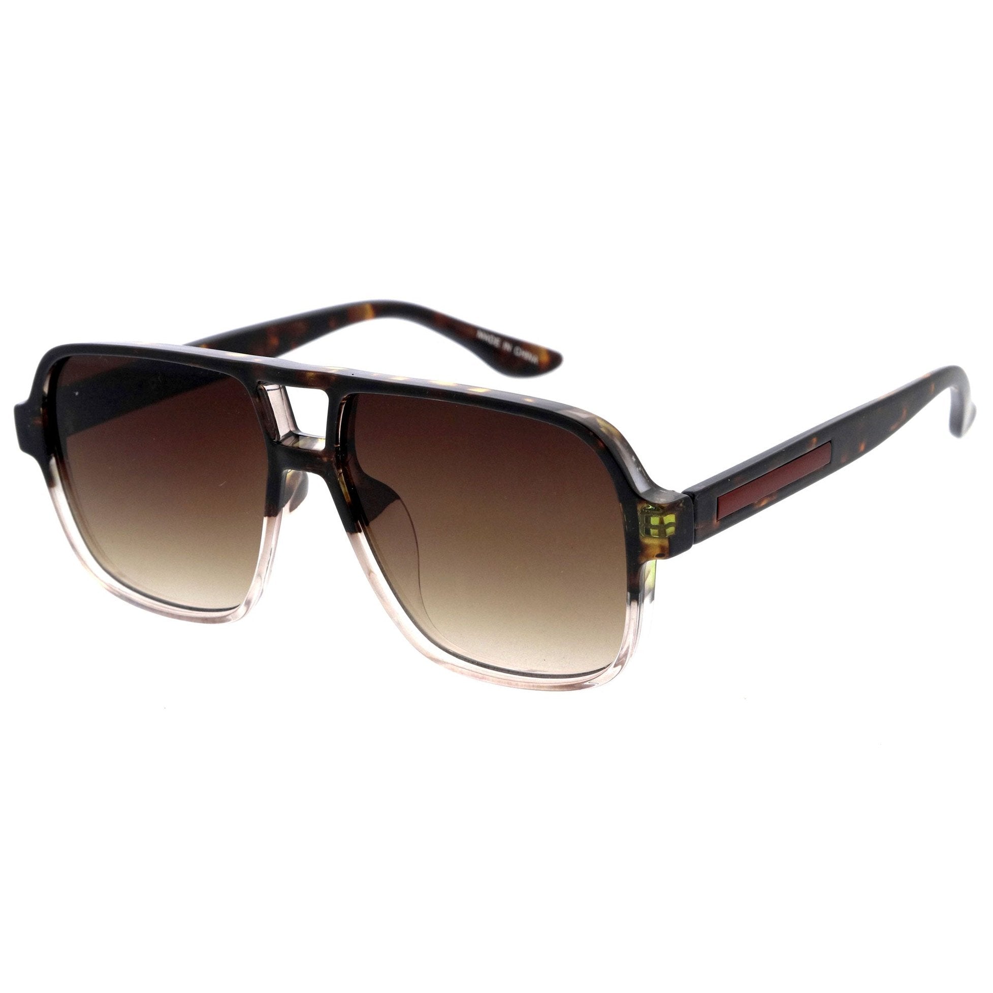 Plastic sunglasses for men with a clean design and comfortable fit.