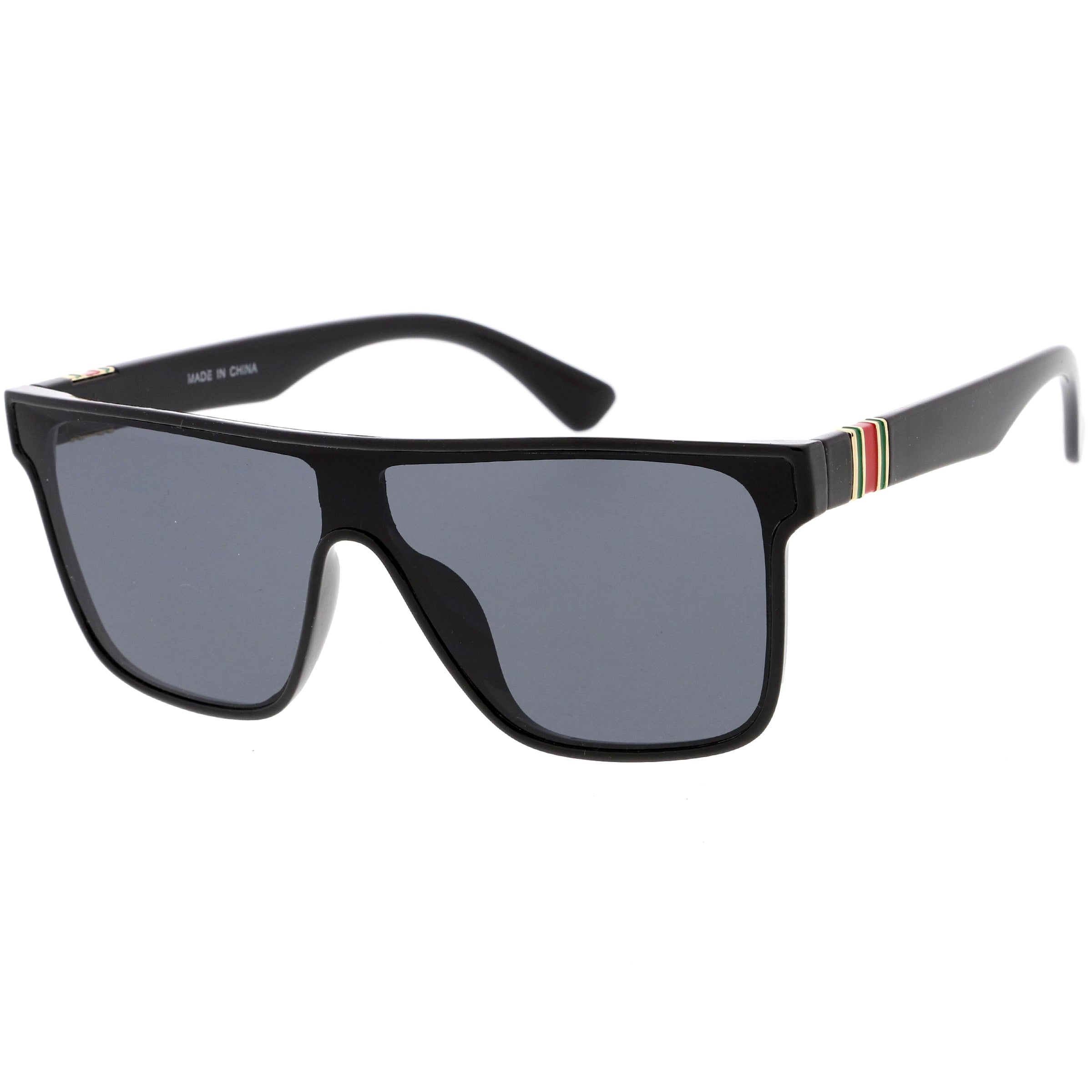 Plastic sunglasses for men with a clean design and comfortable fit.