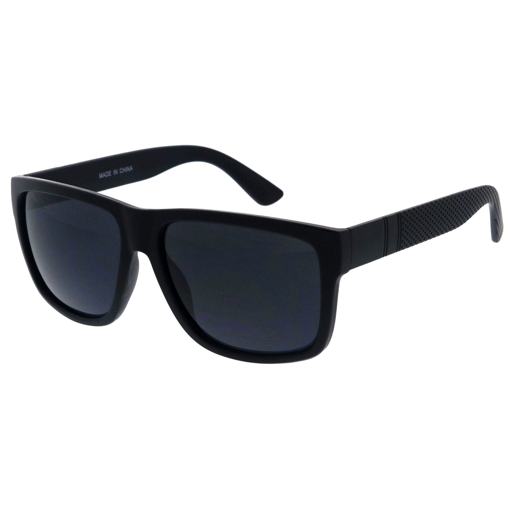 Plastic sunglasses for men with a clean design and comfortable fit.