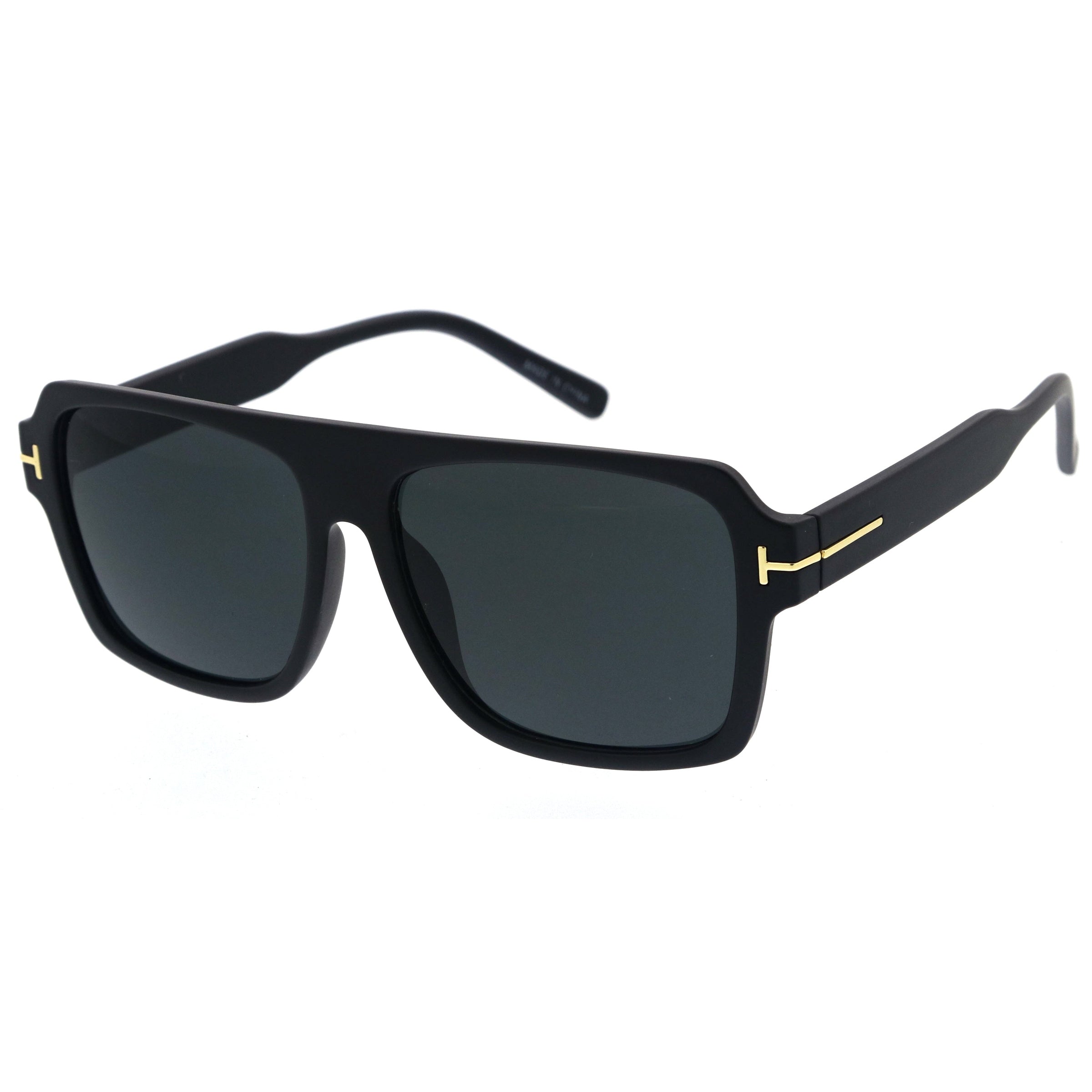 Plastic sunglasses for men with a clean design and comfortable fit.