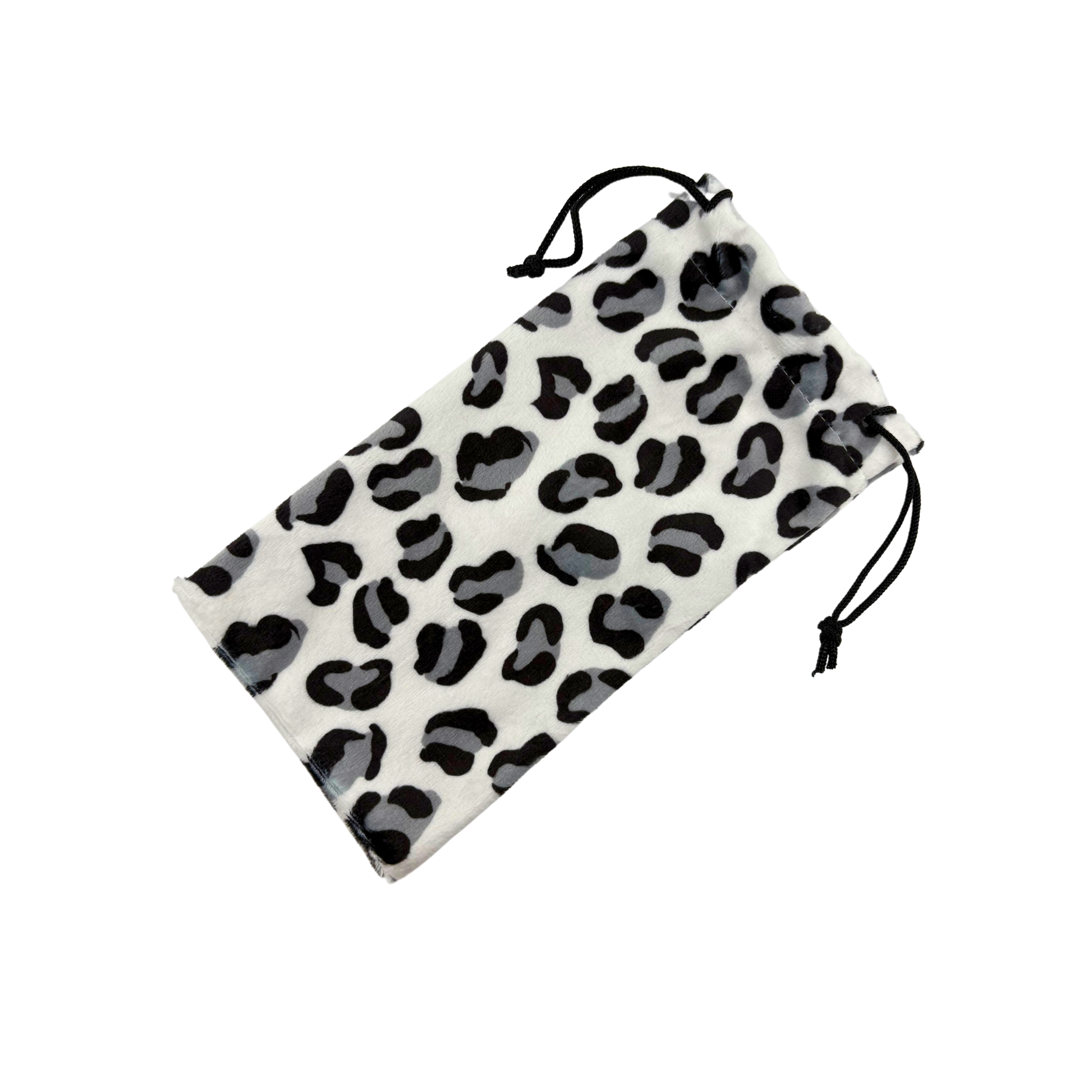 White Leopard Print Glasses Pouch (Set of 12)