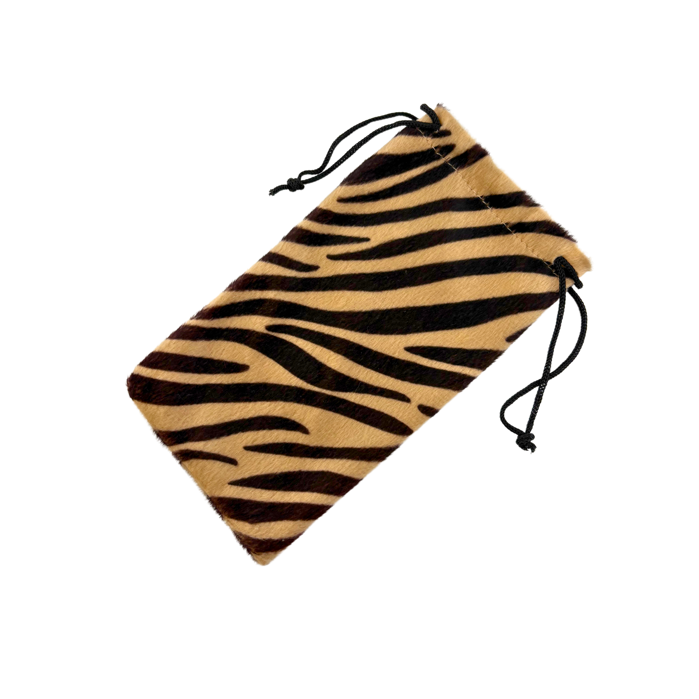 Brown Zebra Print Glasses Pouch (12 pieces)