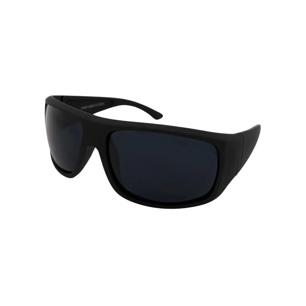 Gafas de sol deportivas con montura negra mate y brillante y lentes ahumados UV400, ideales para exteriores y actividad física