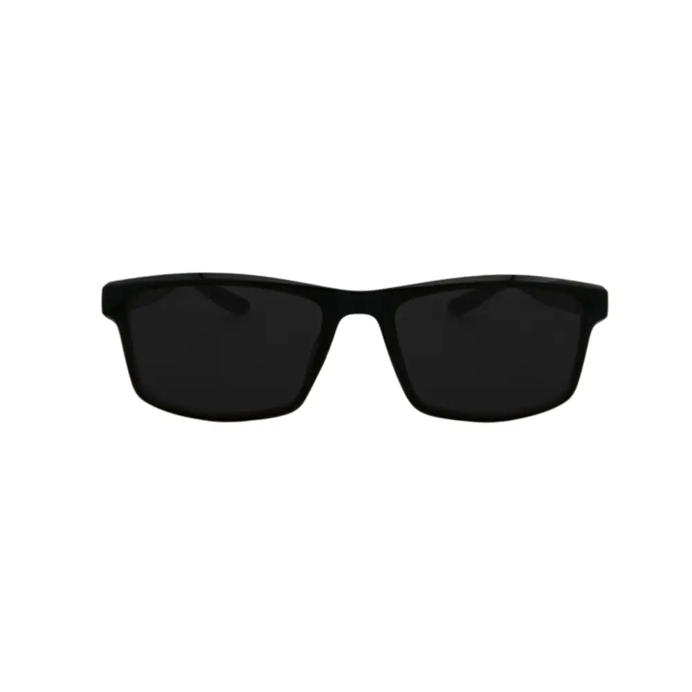 Black rectangular-framed sunglasses with dark gray lenses shown as a set of 12 labeled ch231b