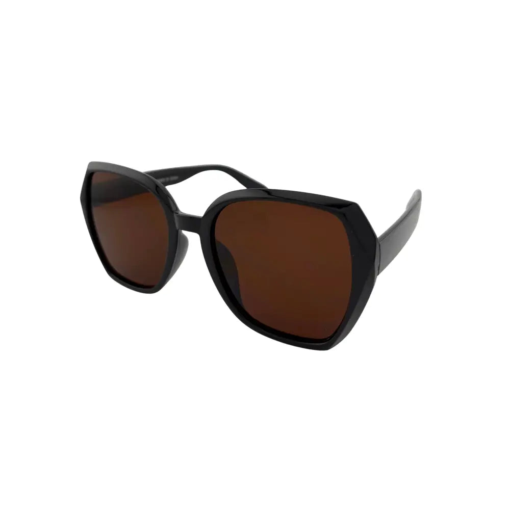 Brown sunglasses with brown lenses on a white background