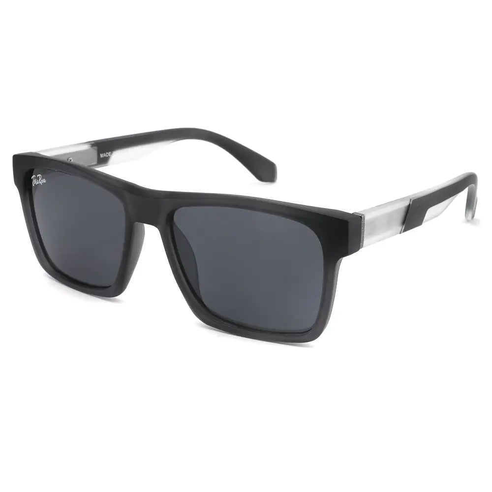 Black and silver rectangular sunglasses with dark gray lenses in a set of 12 labeled JR222