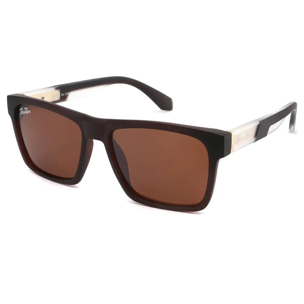 Black and translucent acetate sunglasses with brown gradient lenses in a set of 12 models jr222