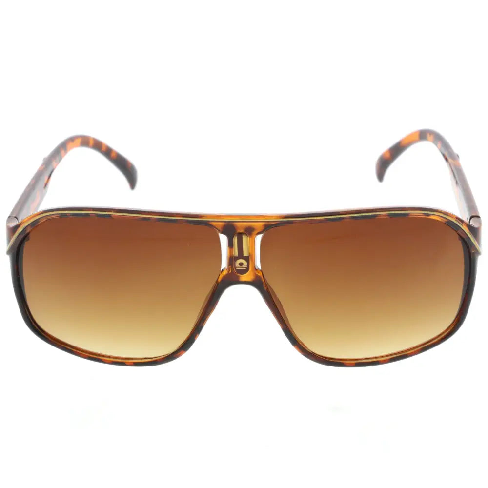 Tortoiseshell-patterned aviator sunglasses with gradient brown lenses P1532 set of 12