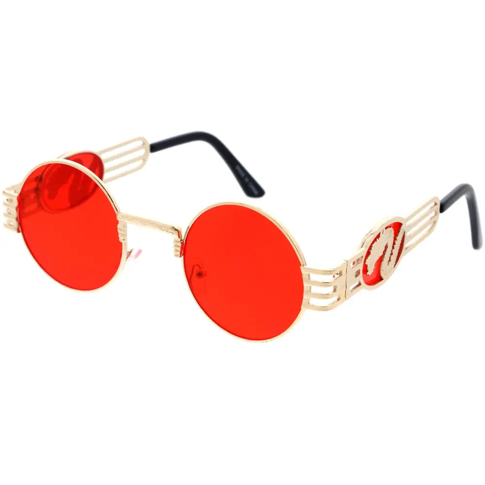 Gafas de sol de metal para hombre con diseño limpio y ajuste cómodo.