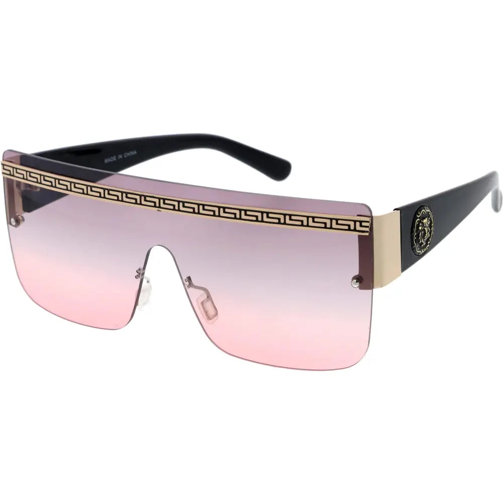 Stylish sunglasses with a sleek frame and tinted lenses, offering UV protection and a fashionable look.