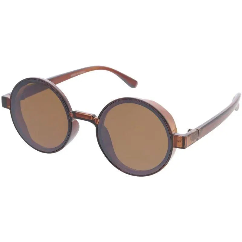 Gafas de sol redondas de carey marrón con lentes tintados ámbar, juego de 12, modelo sa841
