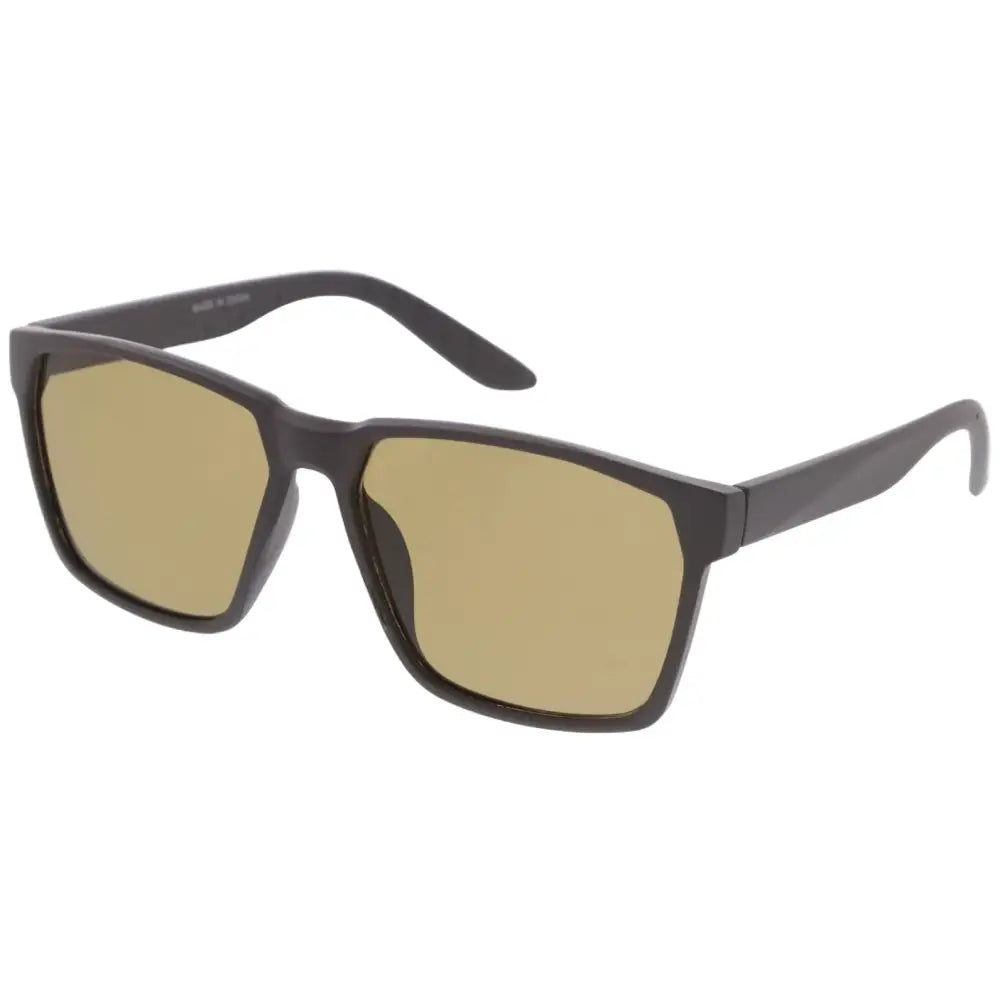 Black-framed sunglasses set of 12 with gold-tinted round lenses and full-rim design