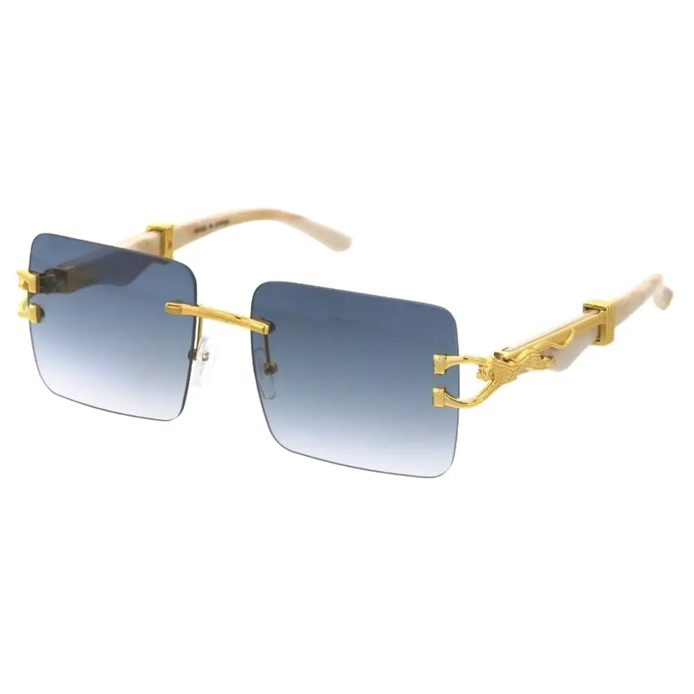 Gafas de sol de metal para hombre con diseño limpio y ajuste cómodo.