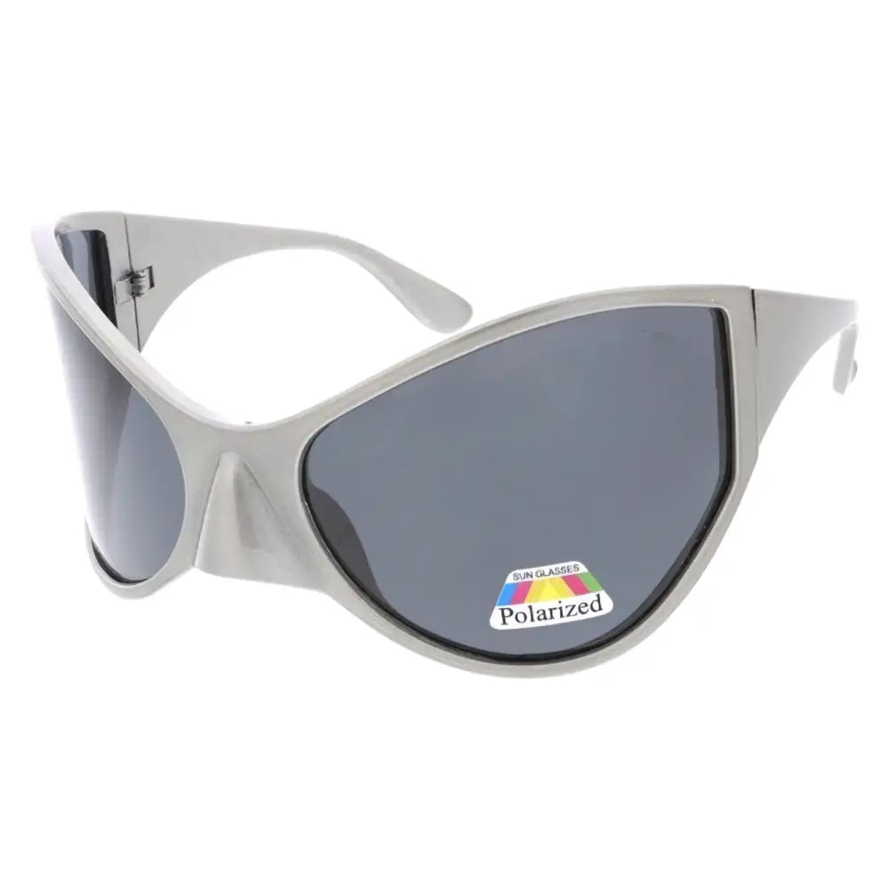 Gray polarized sunglasses with sleek cat-eye frame design set of 12 model sa887p