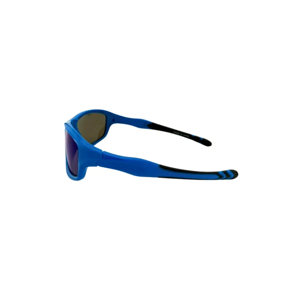 Blue sport sunglasses with black accents and gradient tinted lenses in a set of 12 sa931k