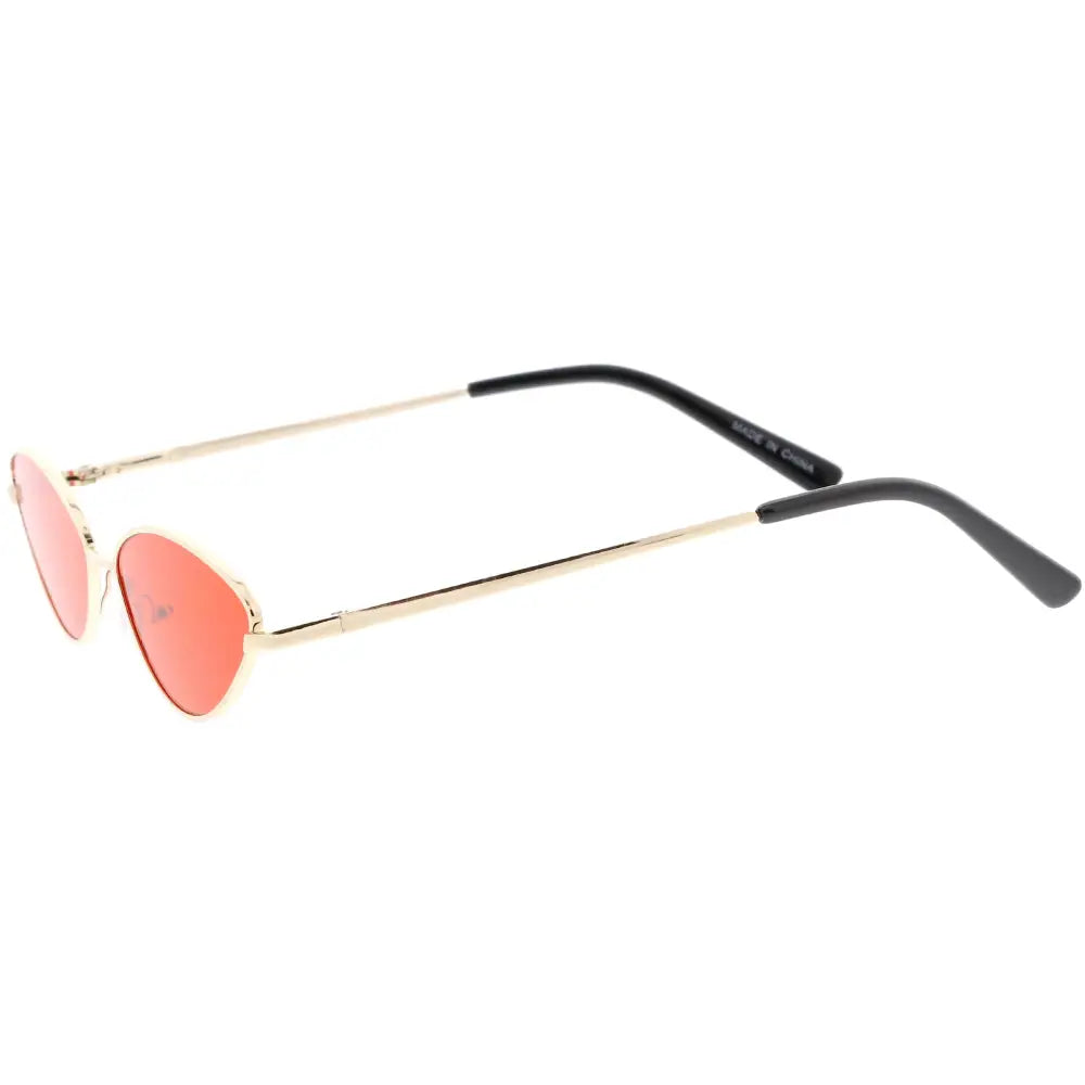 Juego de 12 gafas de sol de montura metálica dorada con lentes tintados naranja intenso y terminales negros w3286