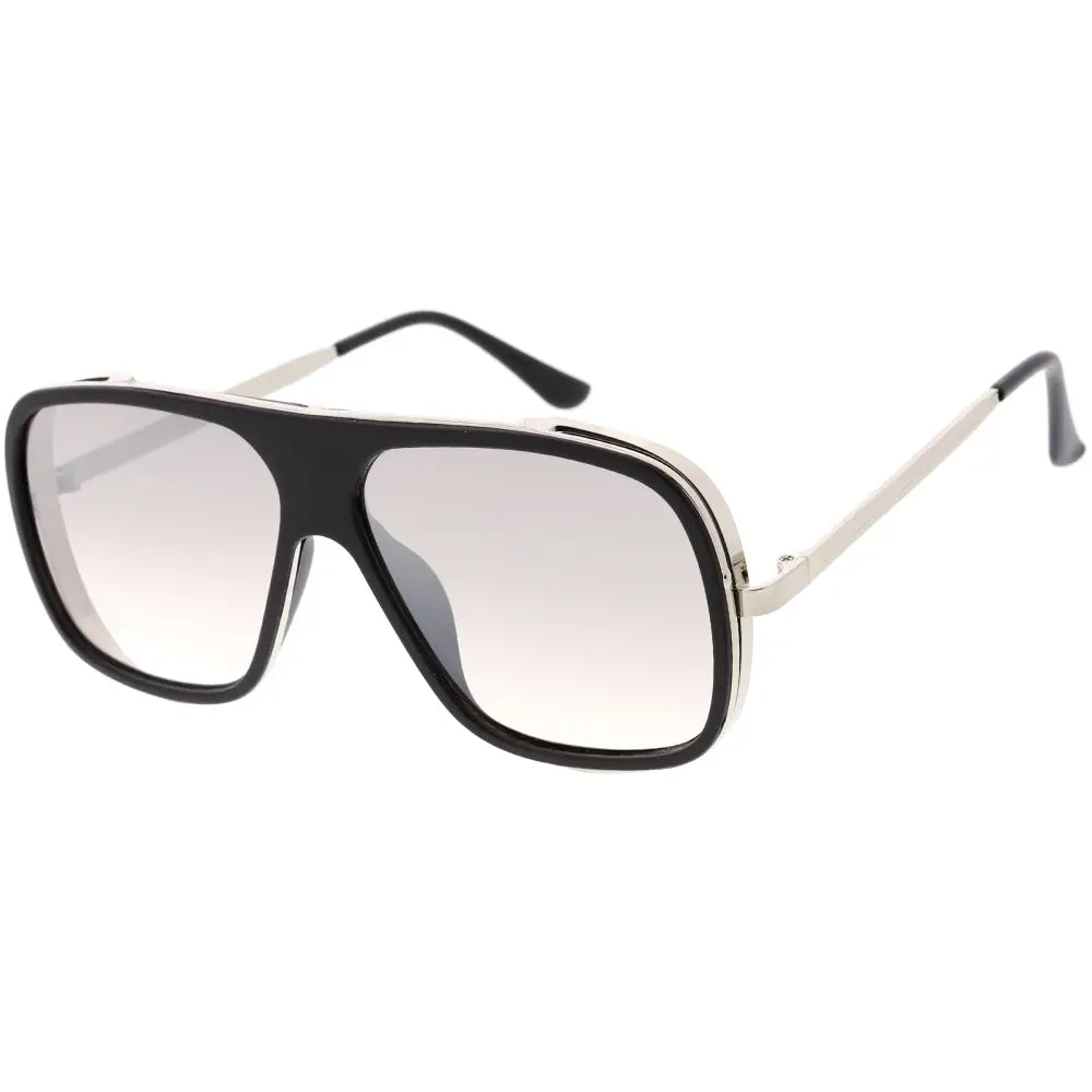 Gafas de sol de metal para hombre con diseño limpio y ajuste cómodo.