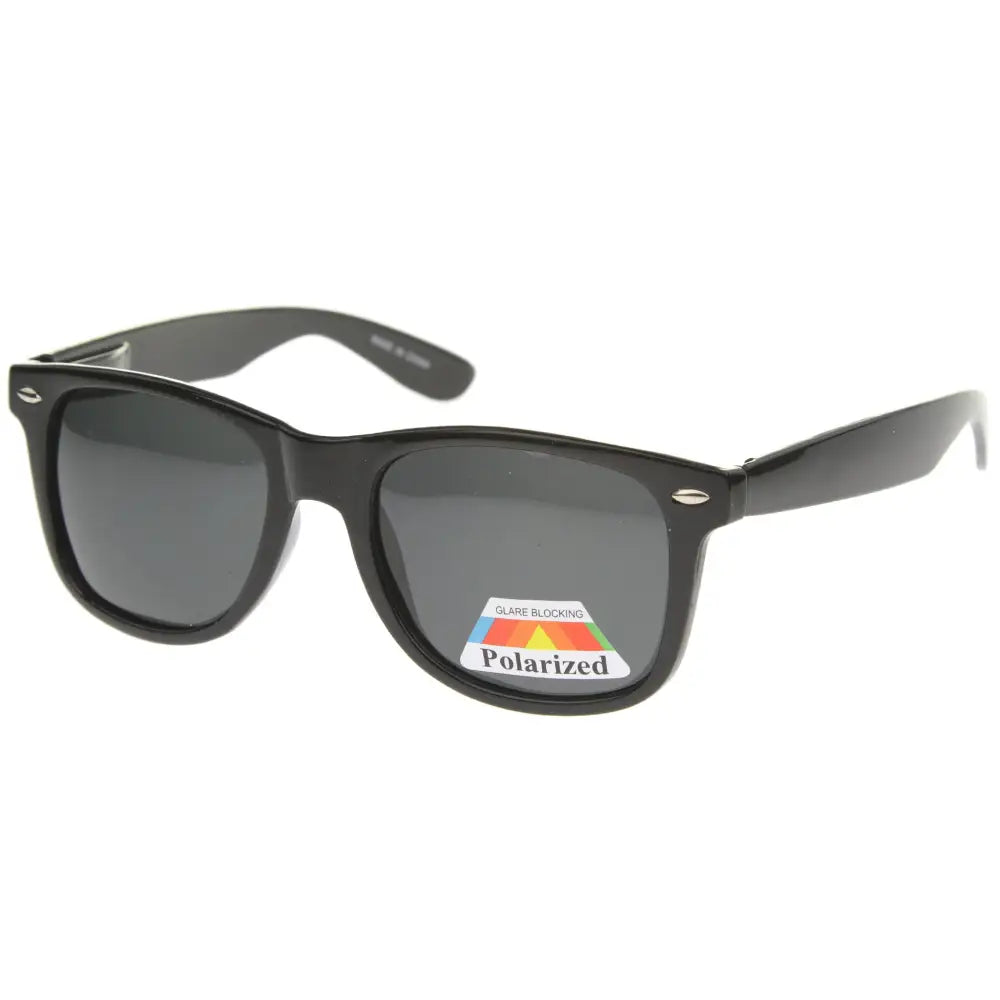 Polarized sunglasses with a sleek frame and advanced lenses, reducing glare and providing superior UV protection for clear vision and comfort.