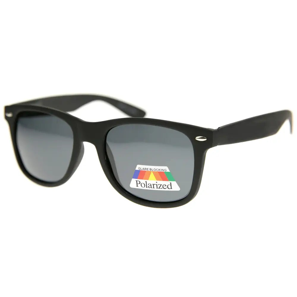Polarized sunglasses with a sleek frame and advanced lenses, reducing glare and providing superior UV protection for clear vision and comfort.