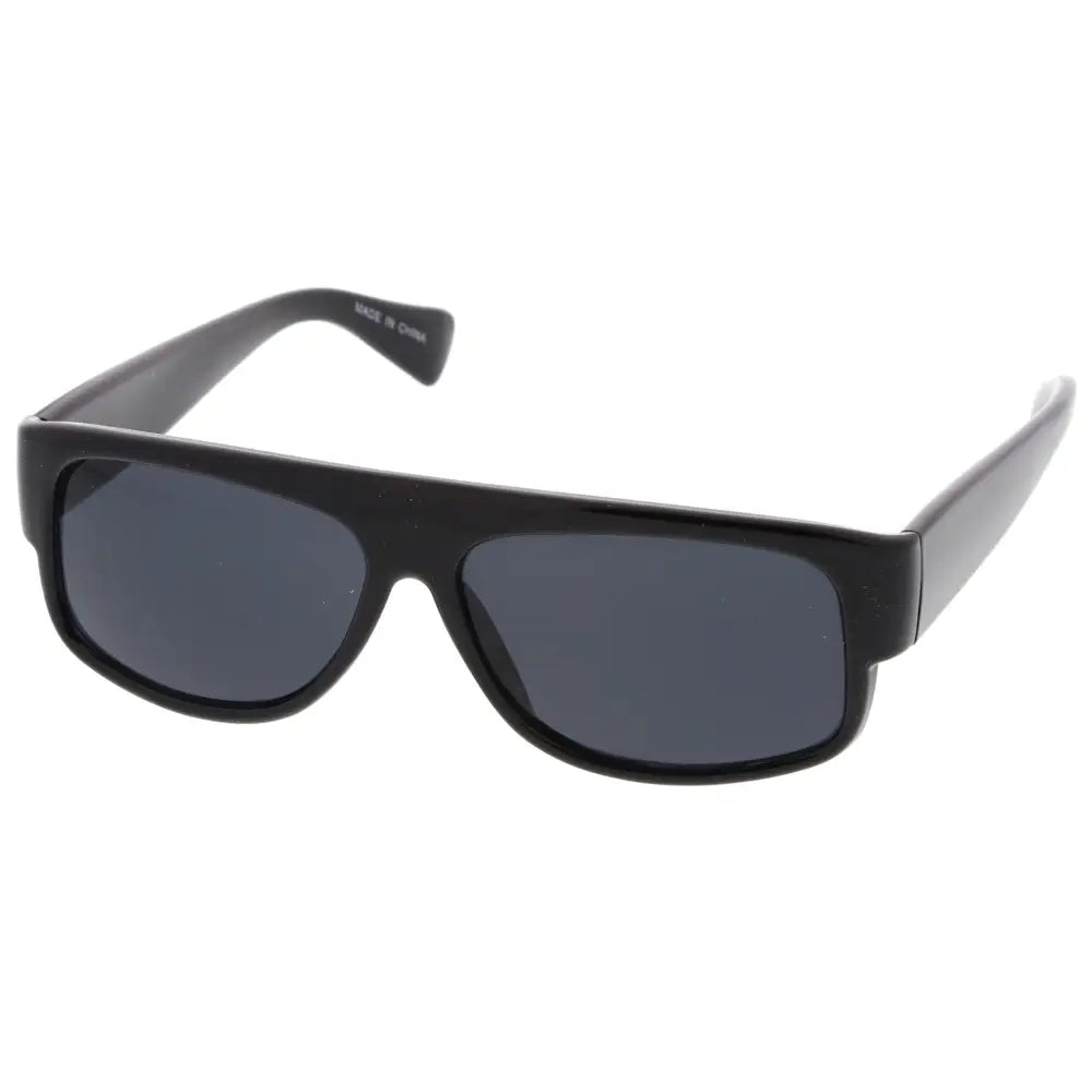 Black rectangular sunglasses 400a set of 12 with dark gray lenses and glossy black frames