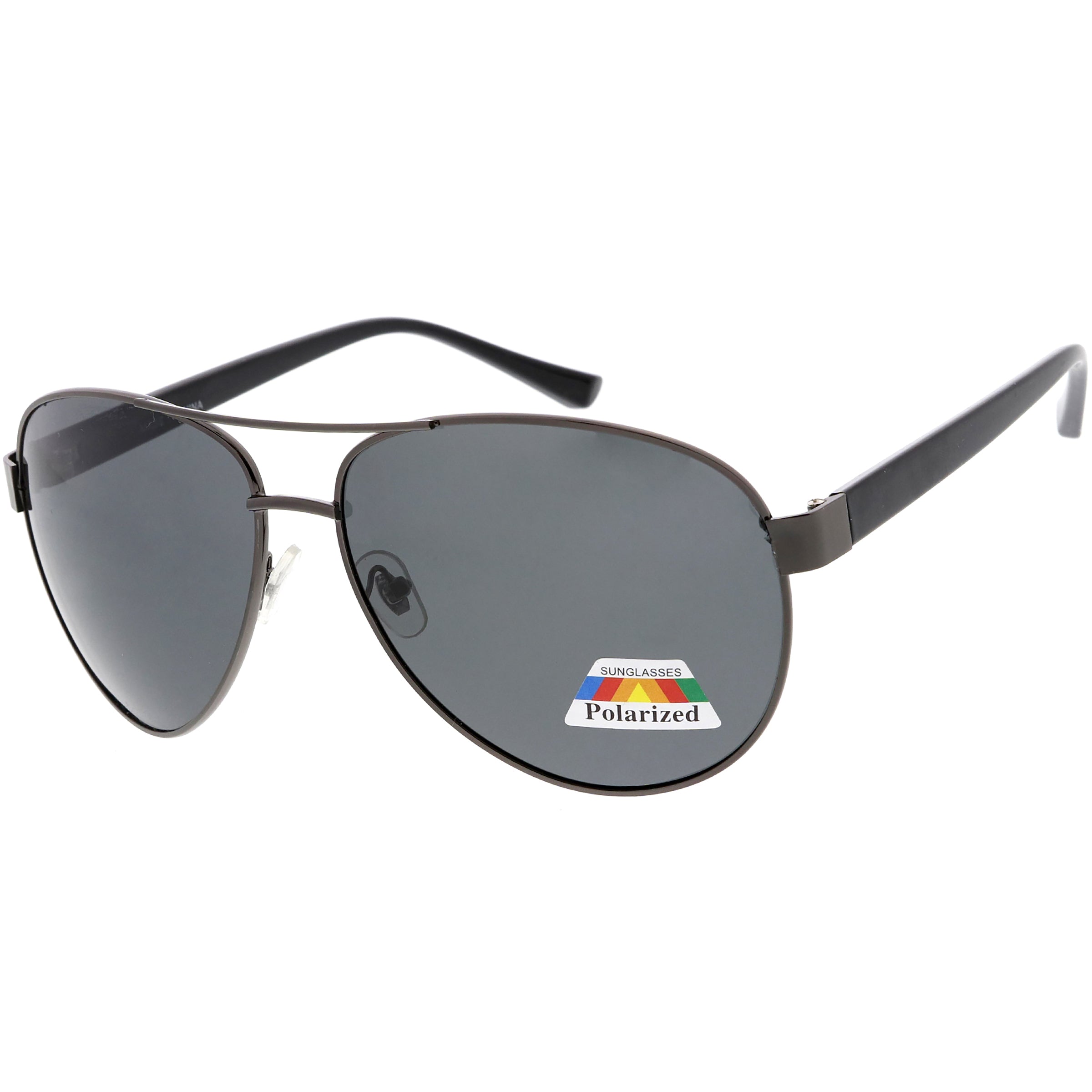 Polarized sunglasses with a sleek frame and advanced lenses, reducing glare and providing superior UV protection for clear vision and comfort.