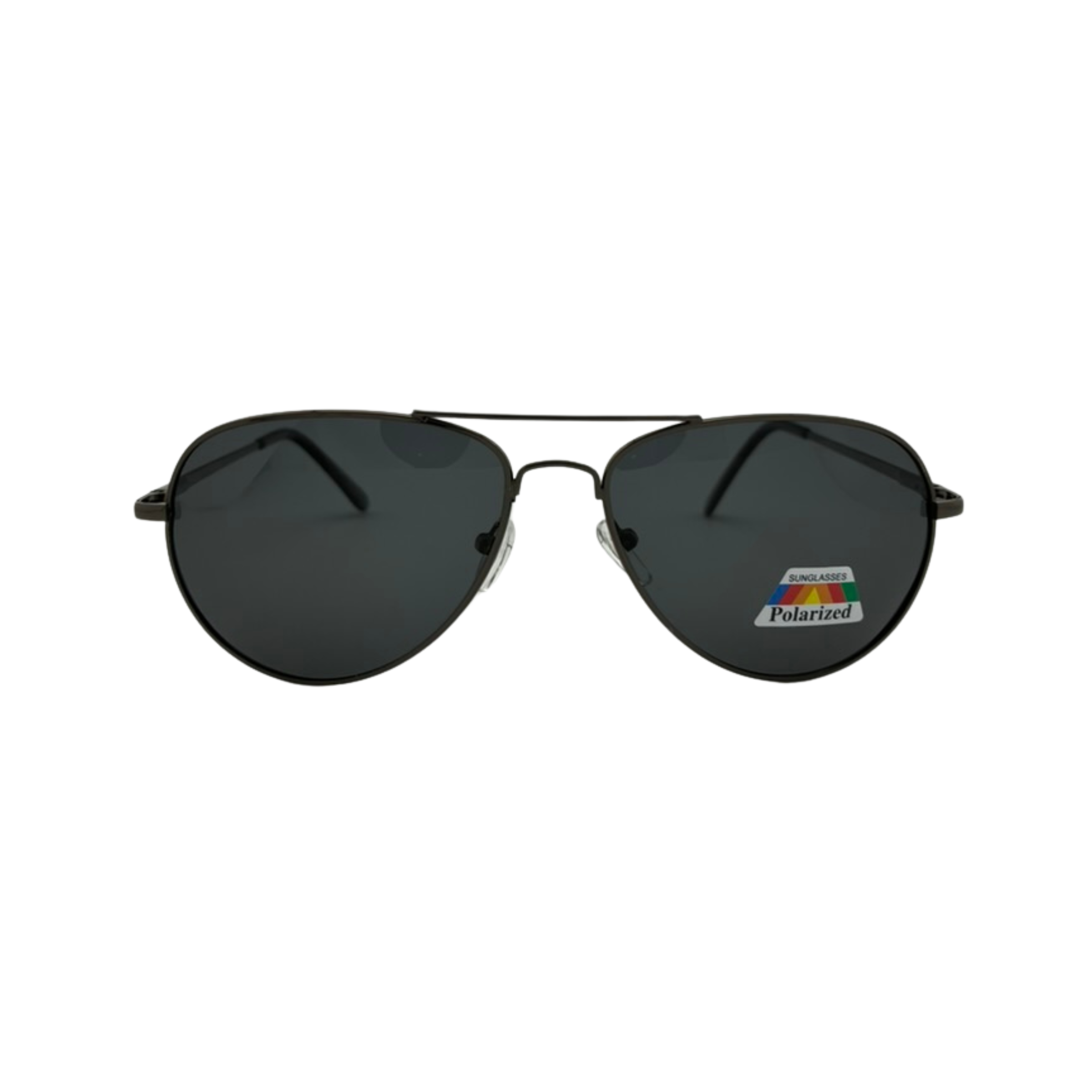 Assorted polarized aviator sunglasses with gunmetal, black, and gold metal frames featuring smoke, green, and brown lenses – UV400 protection