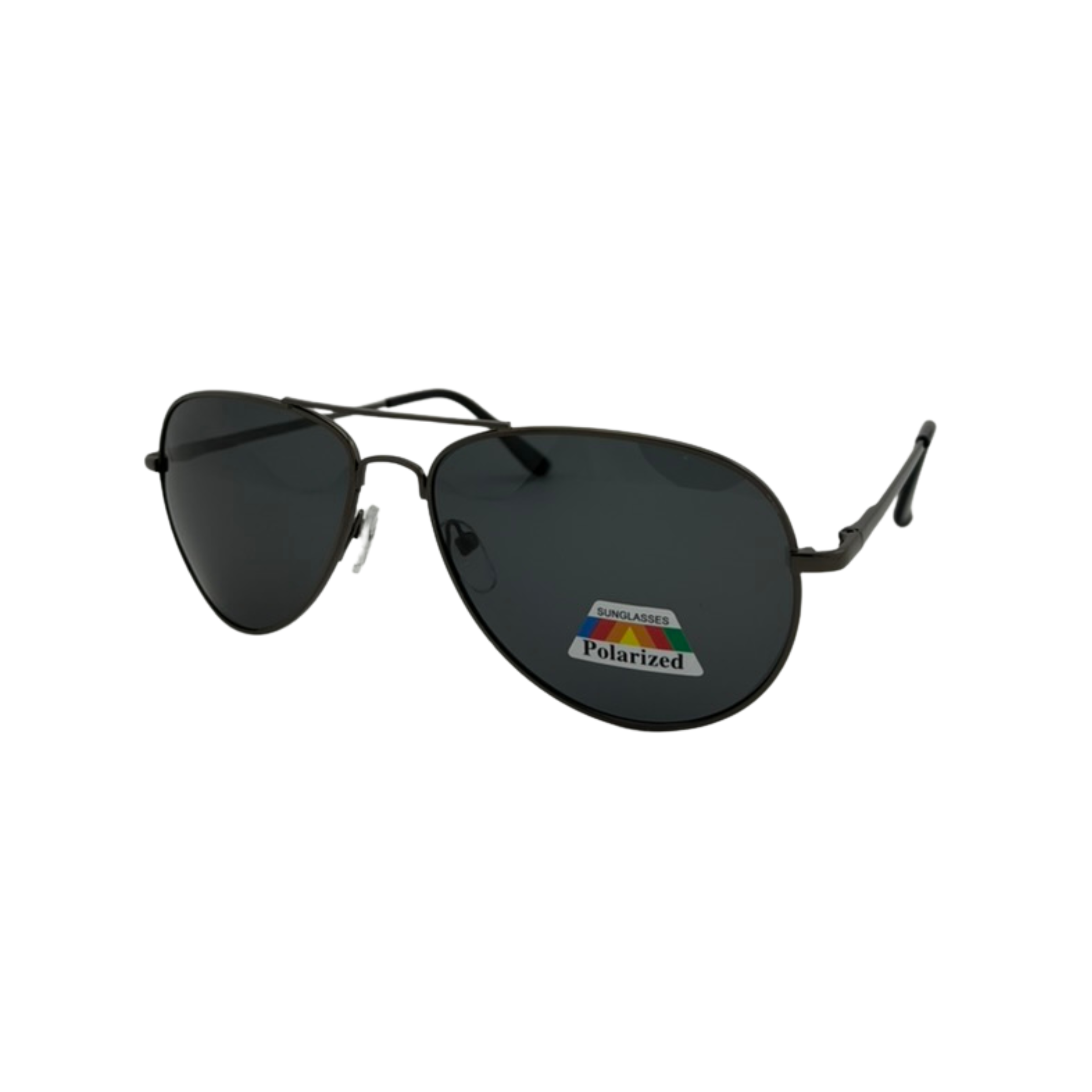 Assorted polarized aviator sunglasses with gunmetal, black, and gold metal frames featuring smoke, green, and brown lenses – UV400 protection