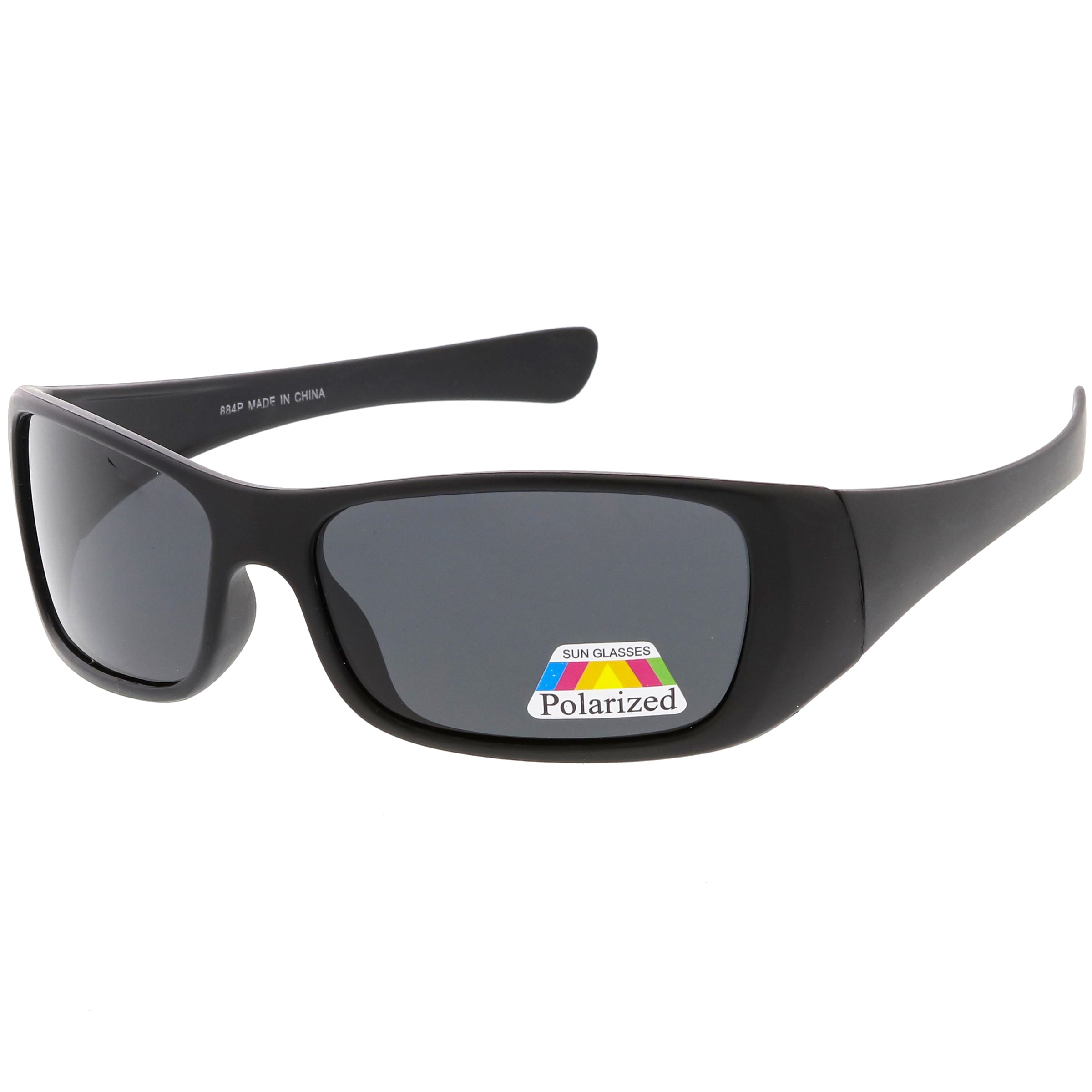 Polarized sunglasses with a sleek frame and advanced lenses, reducing glare and providing superior UV protection for clear vision and comfort.