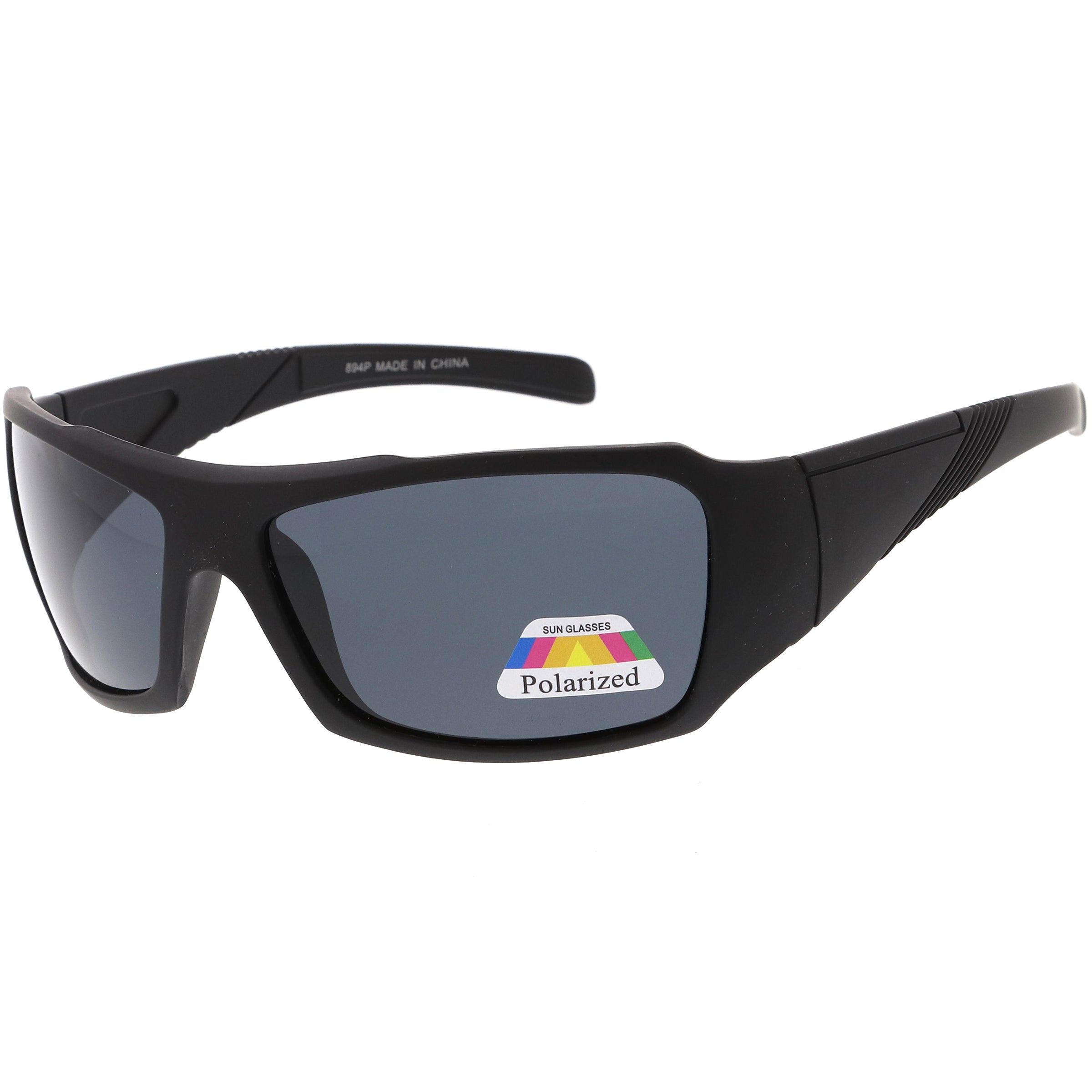 Polarized sunglasses with a sleek frame and advanced lenses, reducing glare and providing superior UV protection for clear vision and comfort.