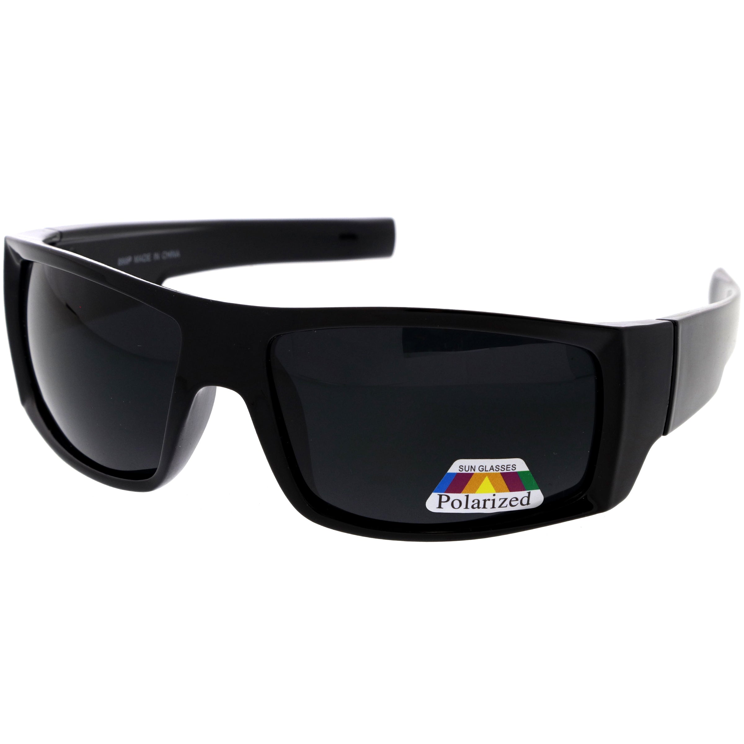Polarized sunglasses with a sleek frame and advanced lenses, reducing glare and providing superior UV protection for clear vision and comfort.