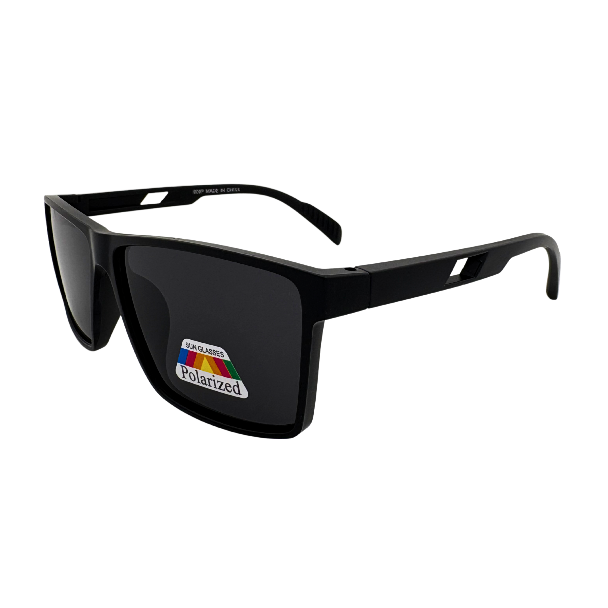 Stylish sunglasses with a sleek frame and tinted lenses, providing UV protection and a fashionable look for any occasion.