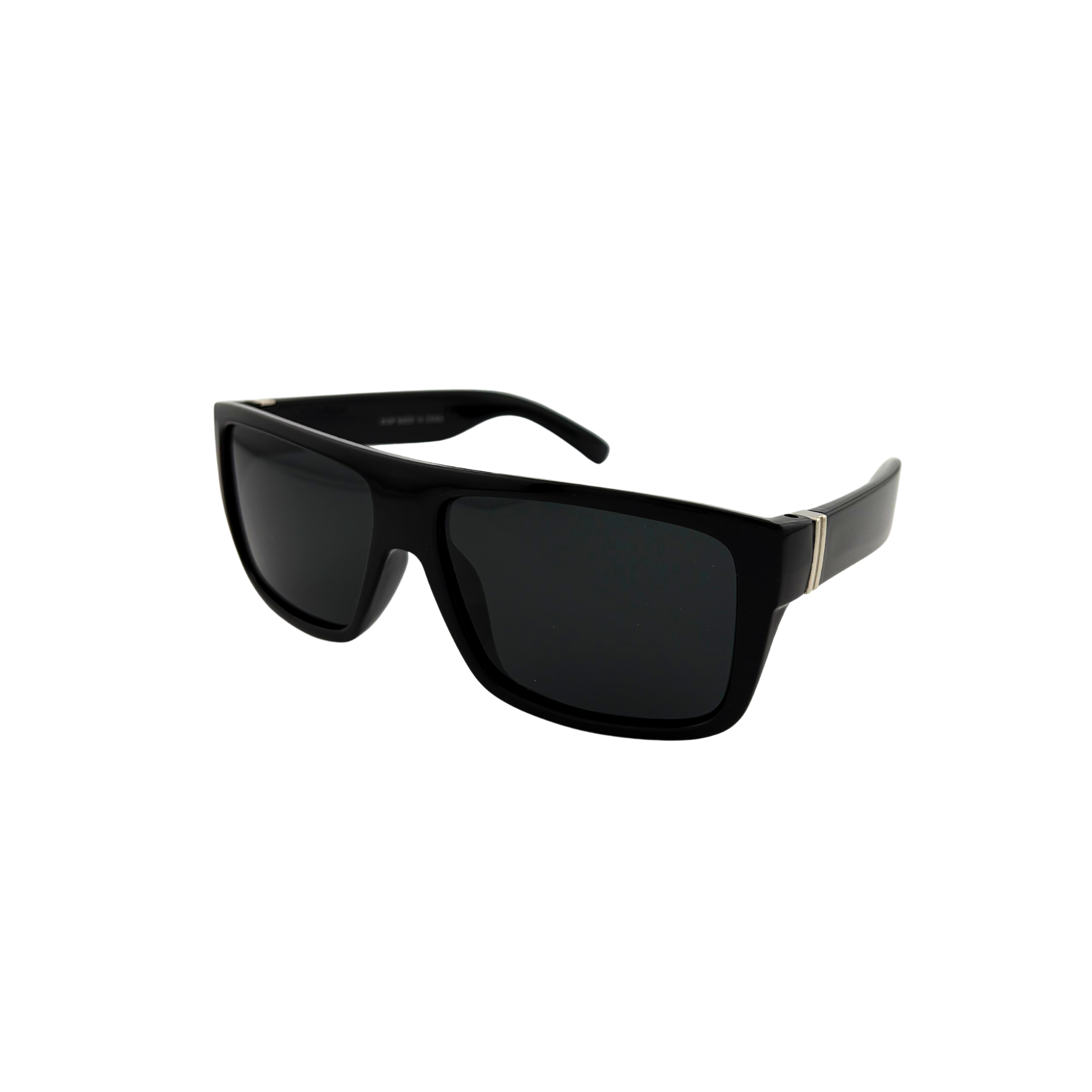 Black sunglasses on a white background