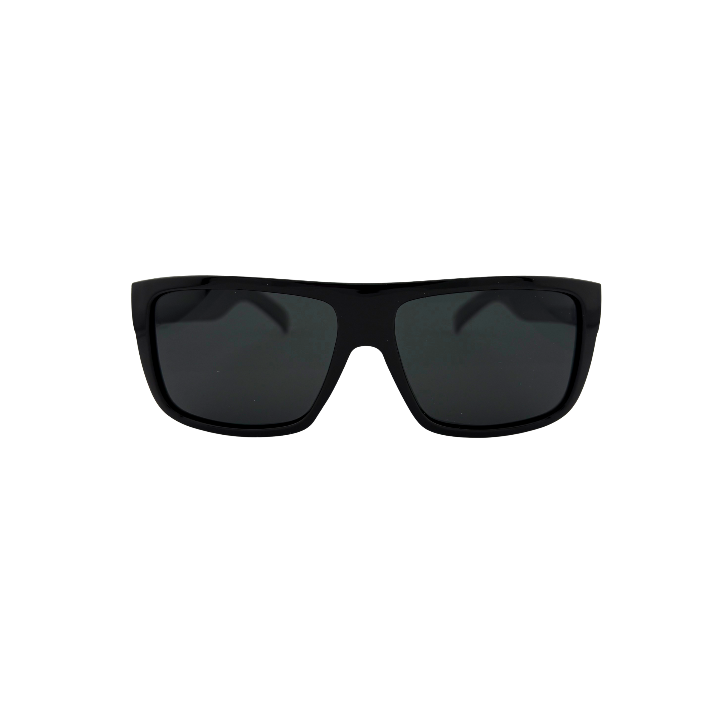 Black sunglasses on a white background