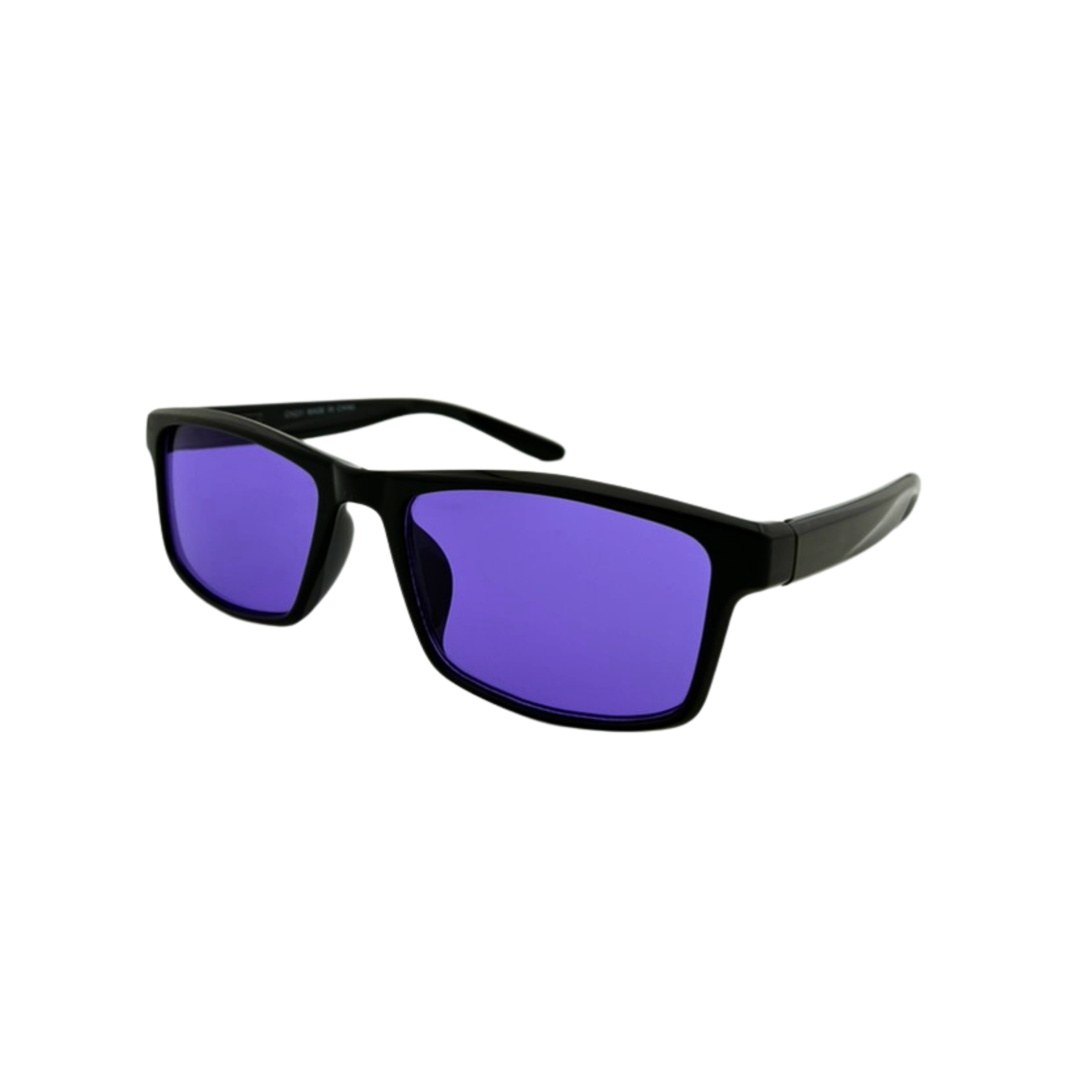 Assorted polycarbonate sunglasses with shiny black frames