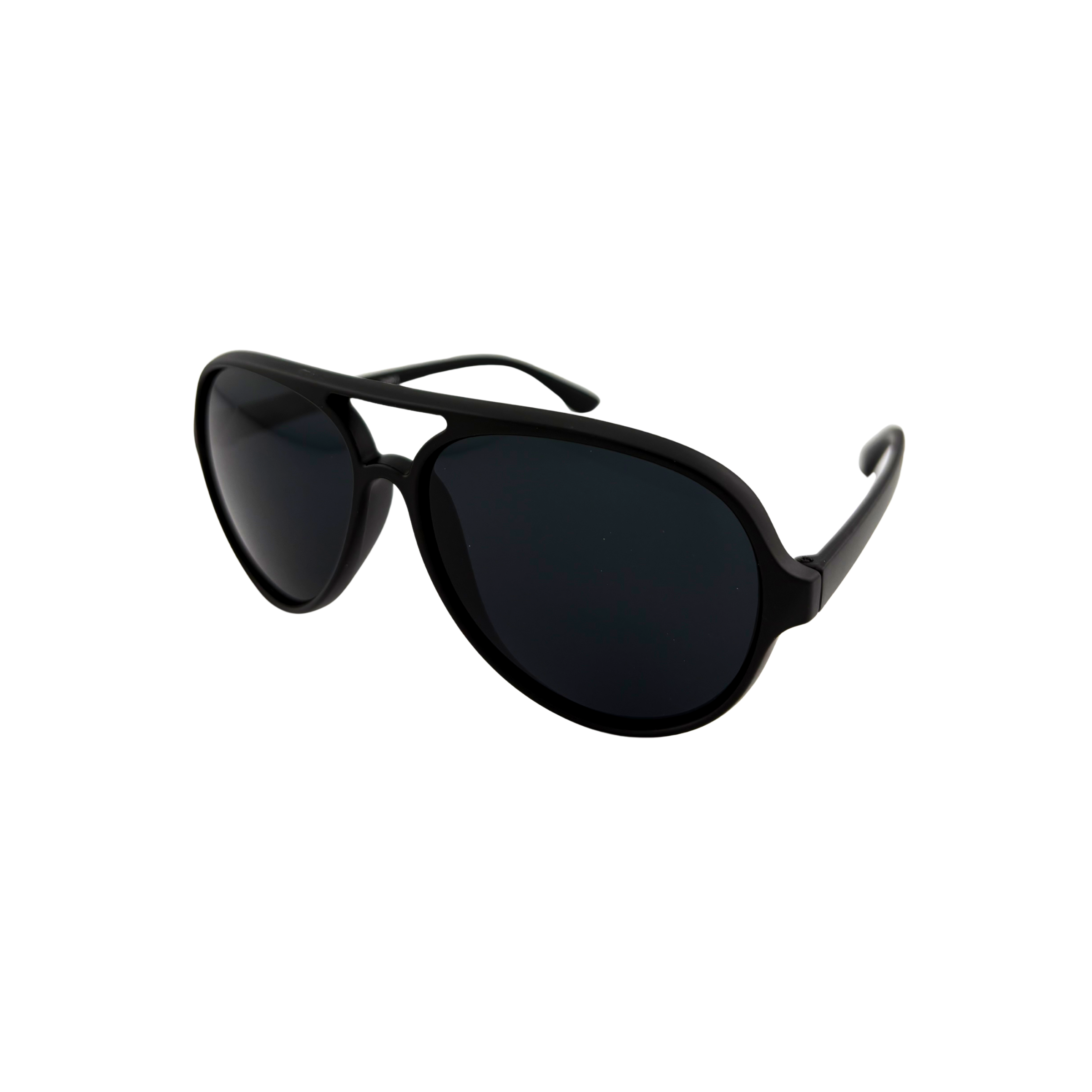 Black sunglasses on a white background