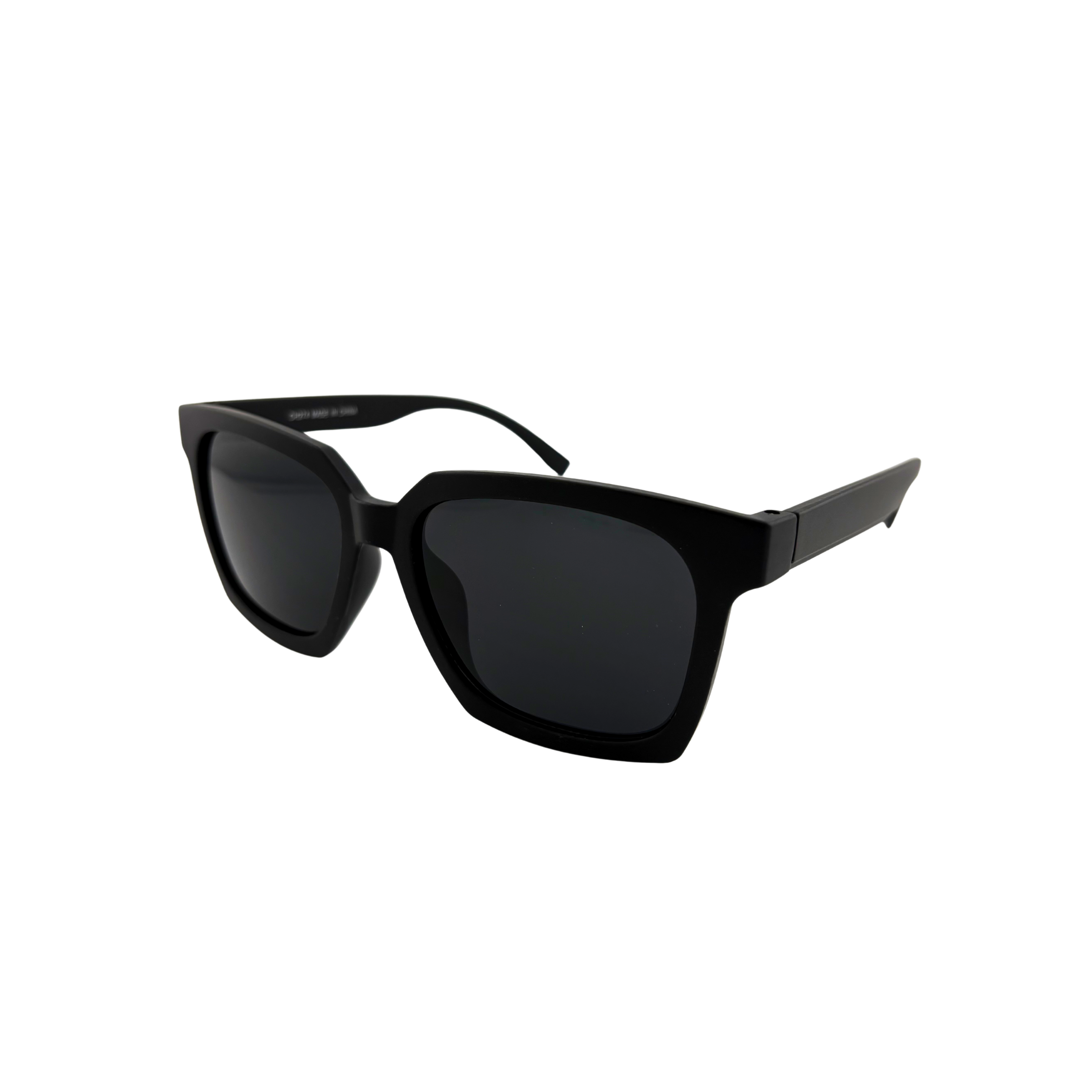 Black sunglasses on a white background