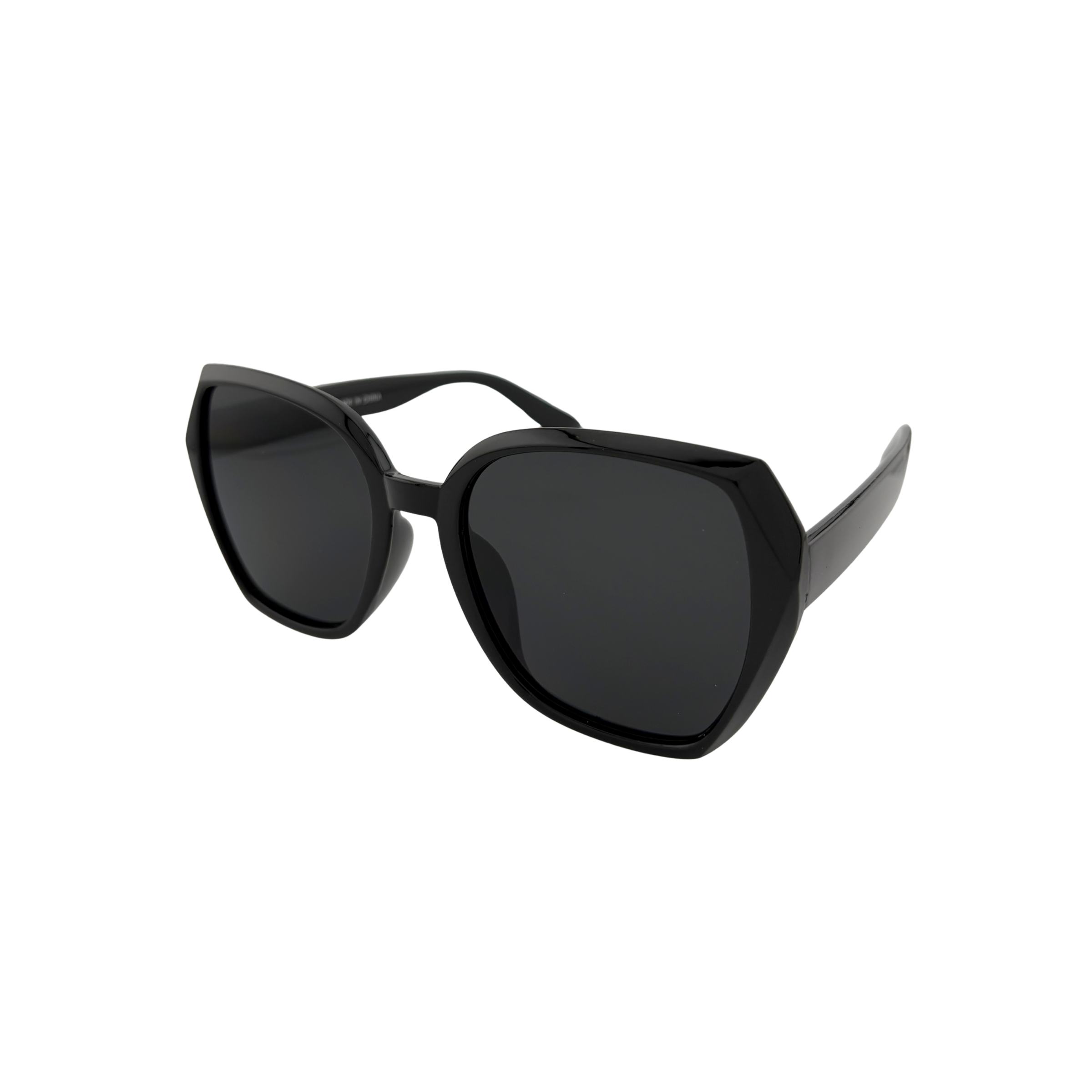 Black sunglasses on a white background